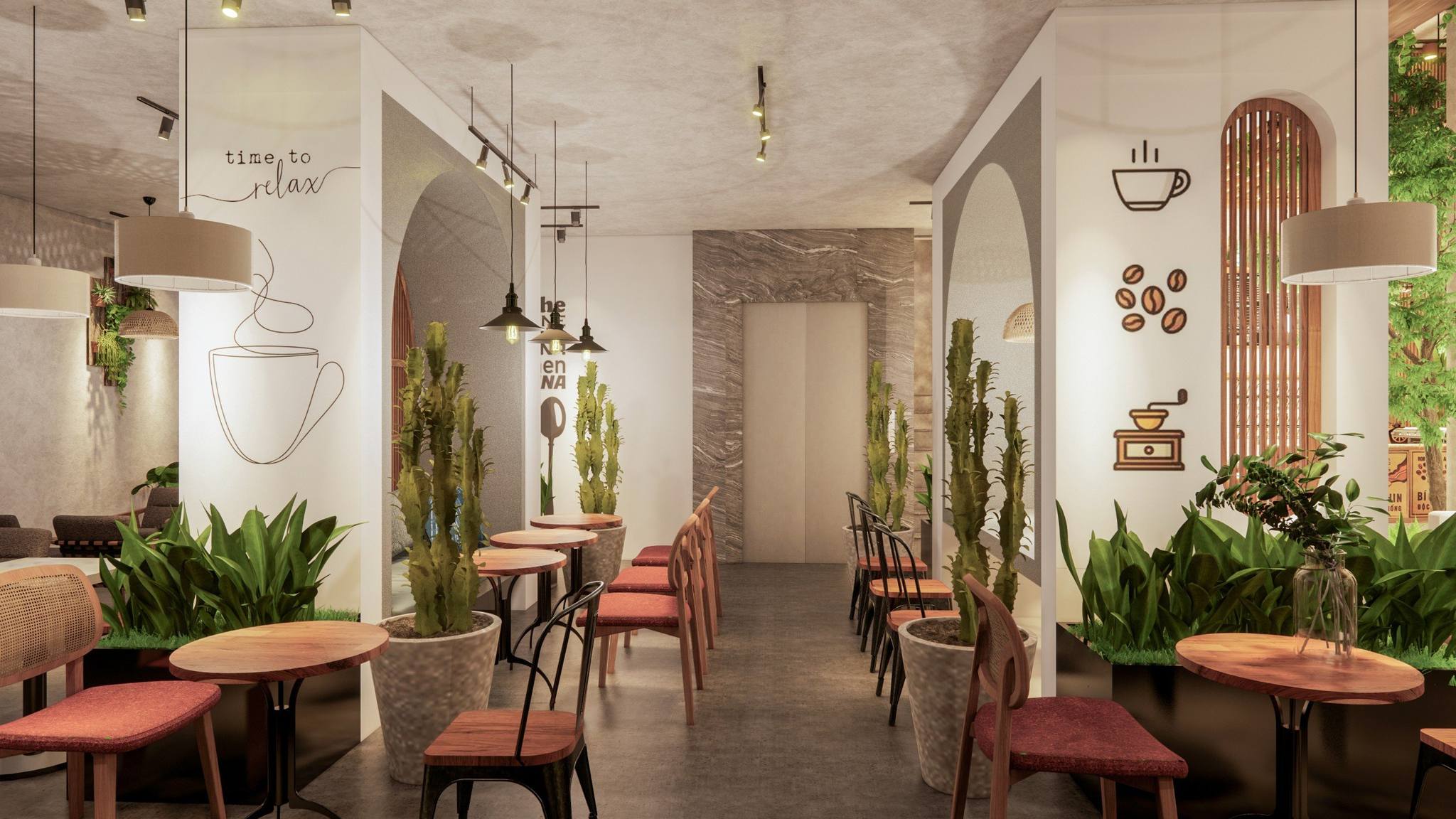 Sketchup咖啡室室内模型丨Maiphuongkts-3