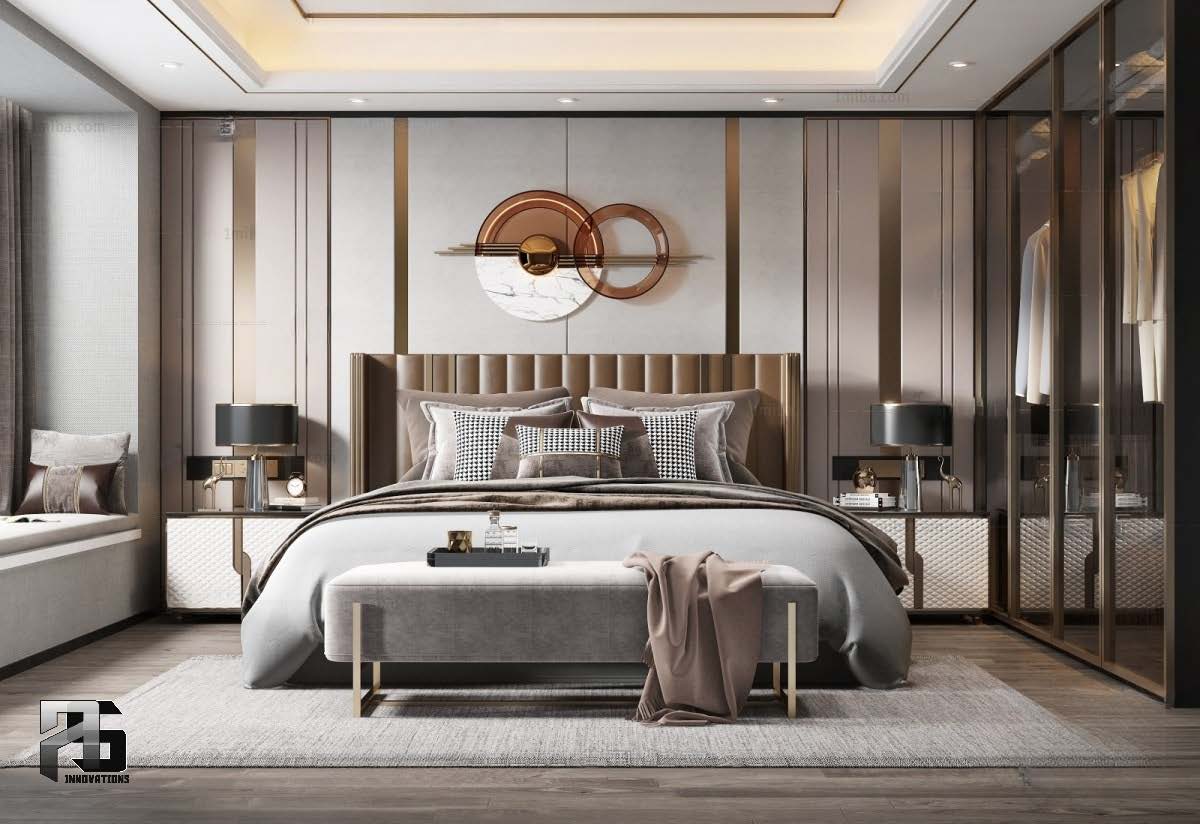 Bedrooms 3d modern styles-14