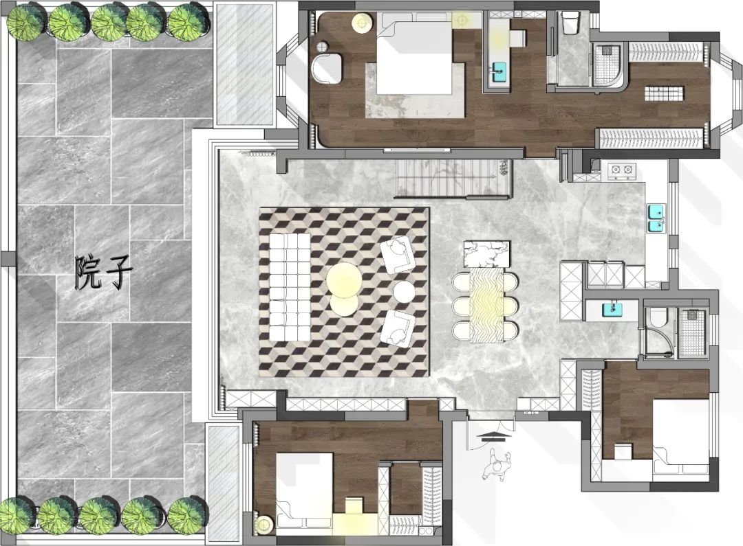 公园里地复式现代轻奢家居设计丨中国合肥丨安徽飞墨设计-64