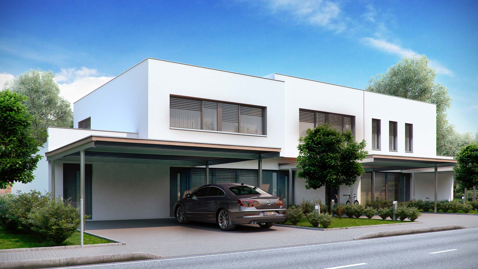 奥地利 Ottensheim 现代多家庭住宅设计-0