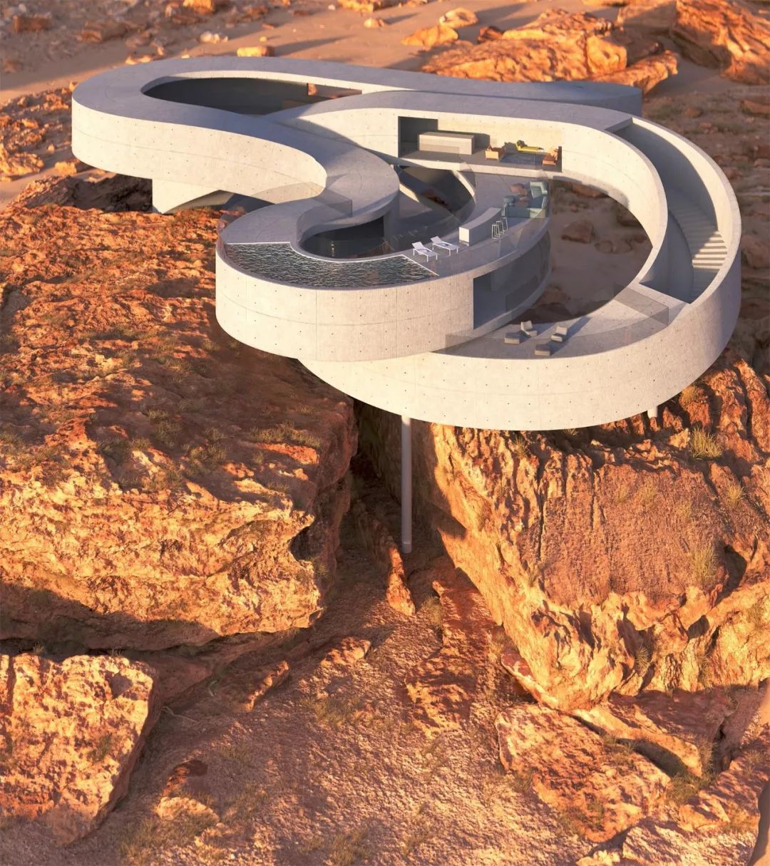 沙特阿拉伯"岩石中的房子"——Amey Kandalgaonkar 的室内设计杰作-10