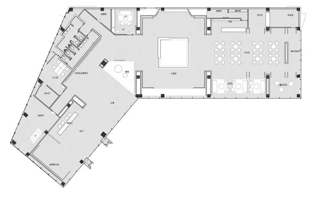 锦绣樾江府 | 河流元素贯穿的现代售楼空间-70