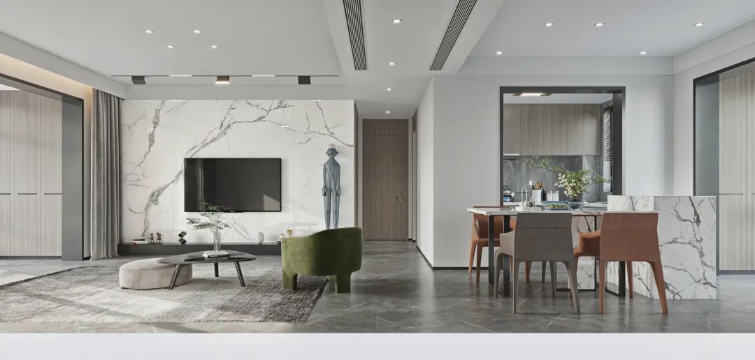 万达天玺现代轻奢住宅丨中国西安丨西安.大小空间设计-10