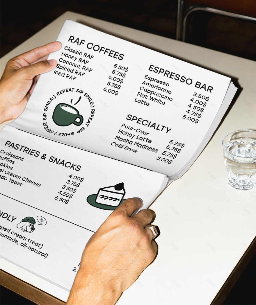 皇家空军·咖啡店品牌塑造
注:RAF一般指英国皇家空军(Royal Air Force),这里结合语境以其为基础进行翻译 丨UkraineKyiv-27