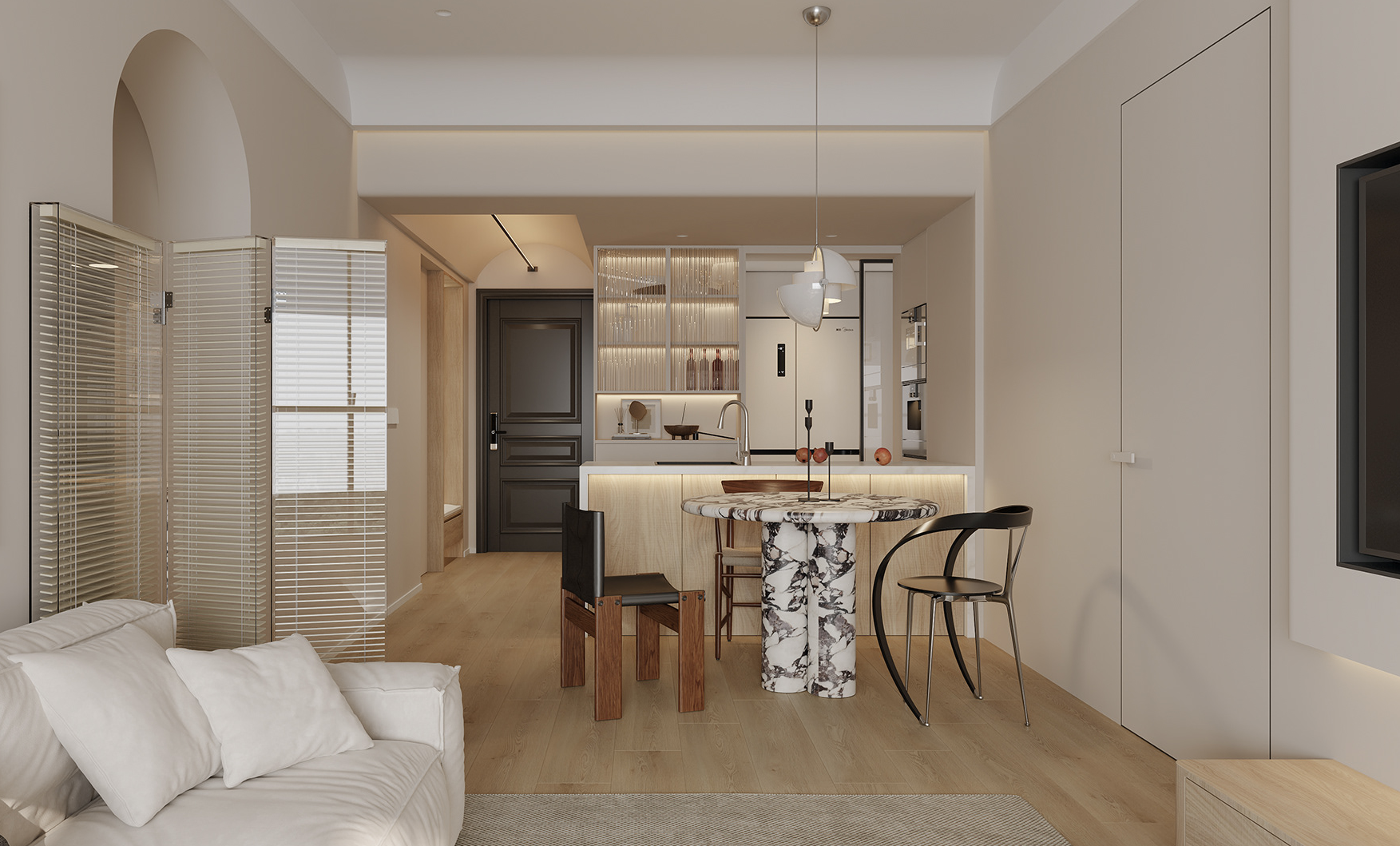 120㎡ 现代奶油 高级感-1