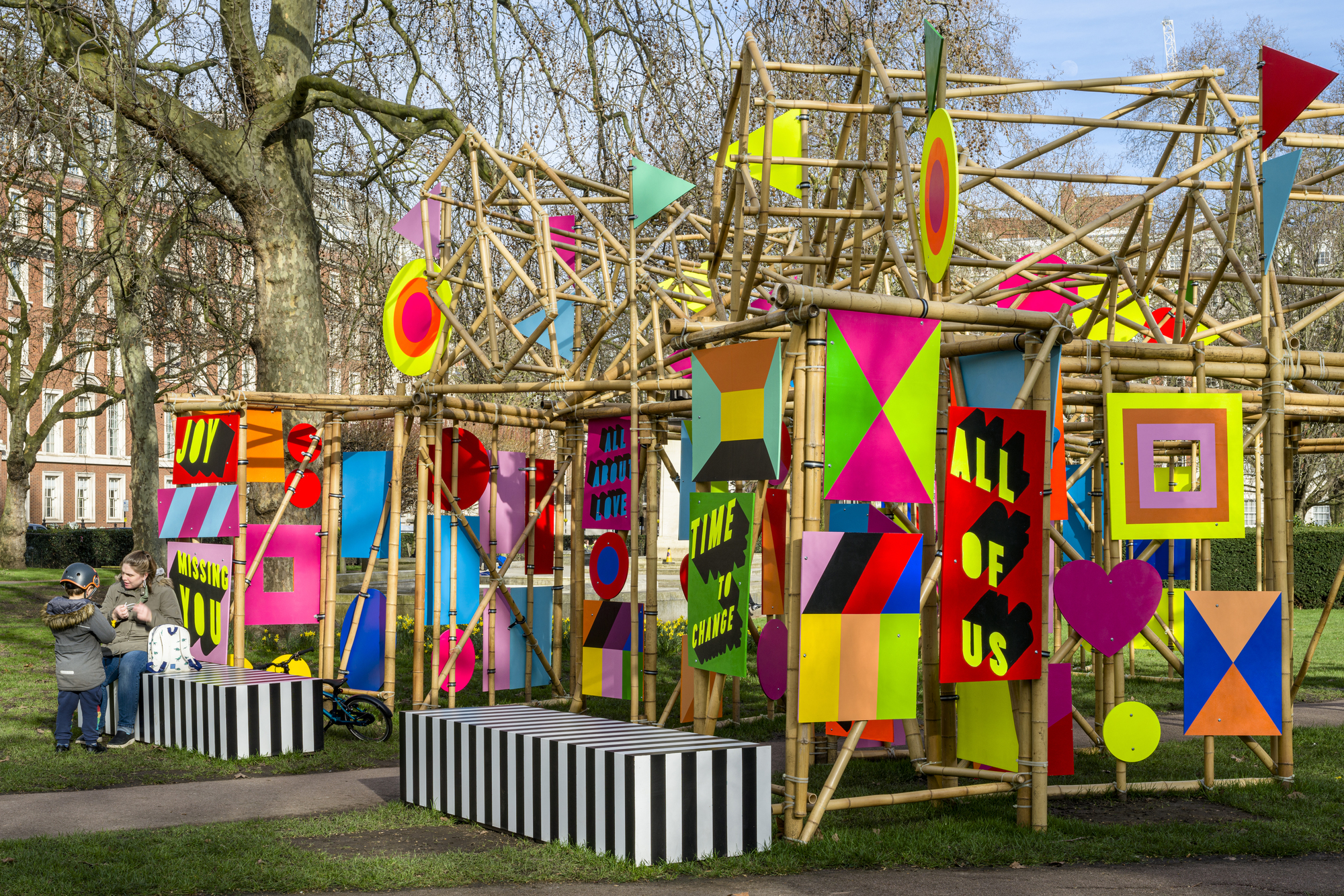 透视竹装置丨英国伦敦丨Morag Myerscough-22