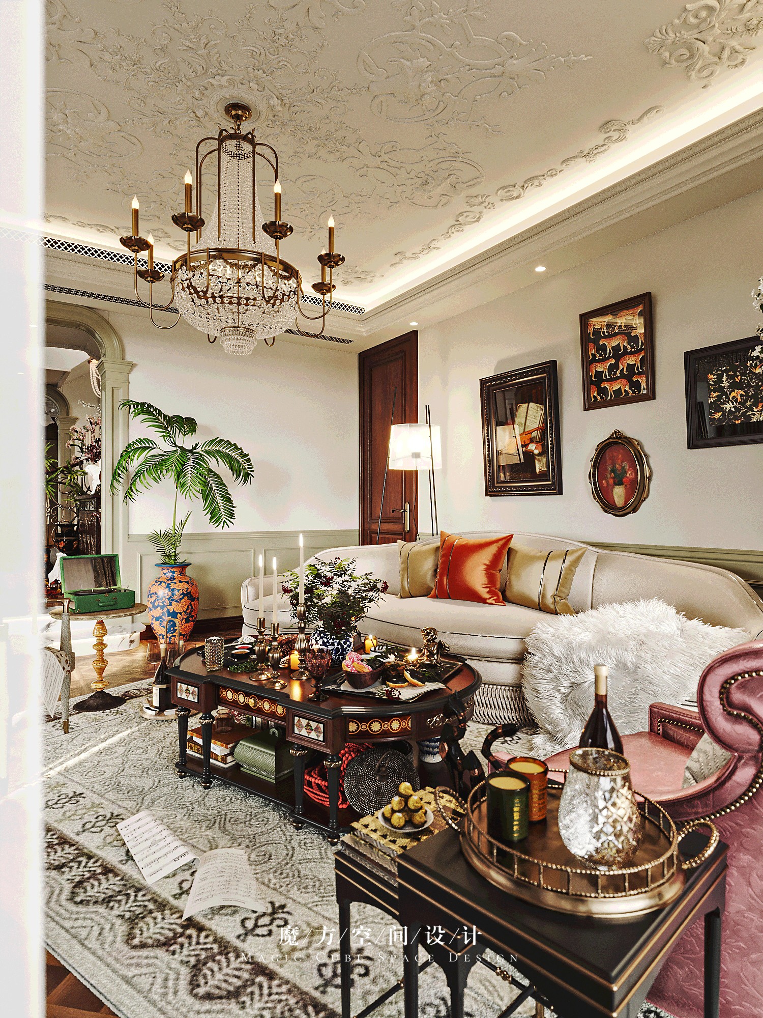 山东•美式复古住宅设计项目丨中国山东丨魔方空间设计-14