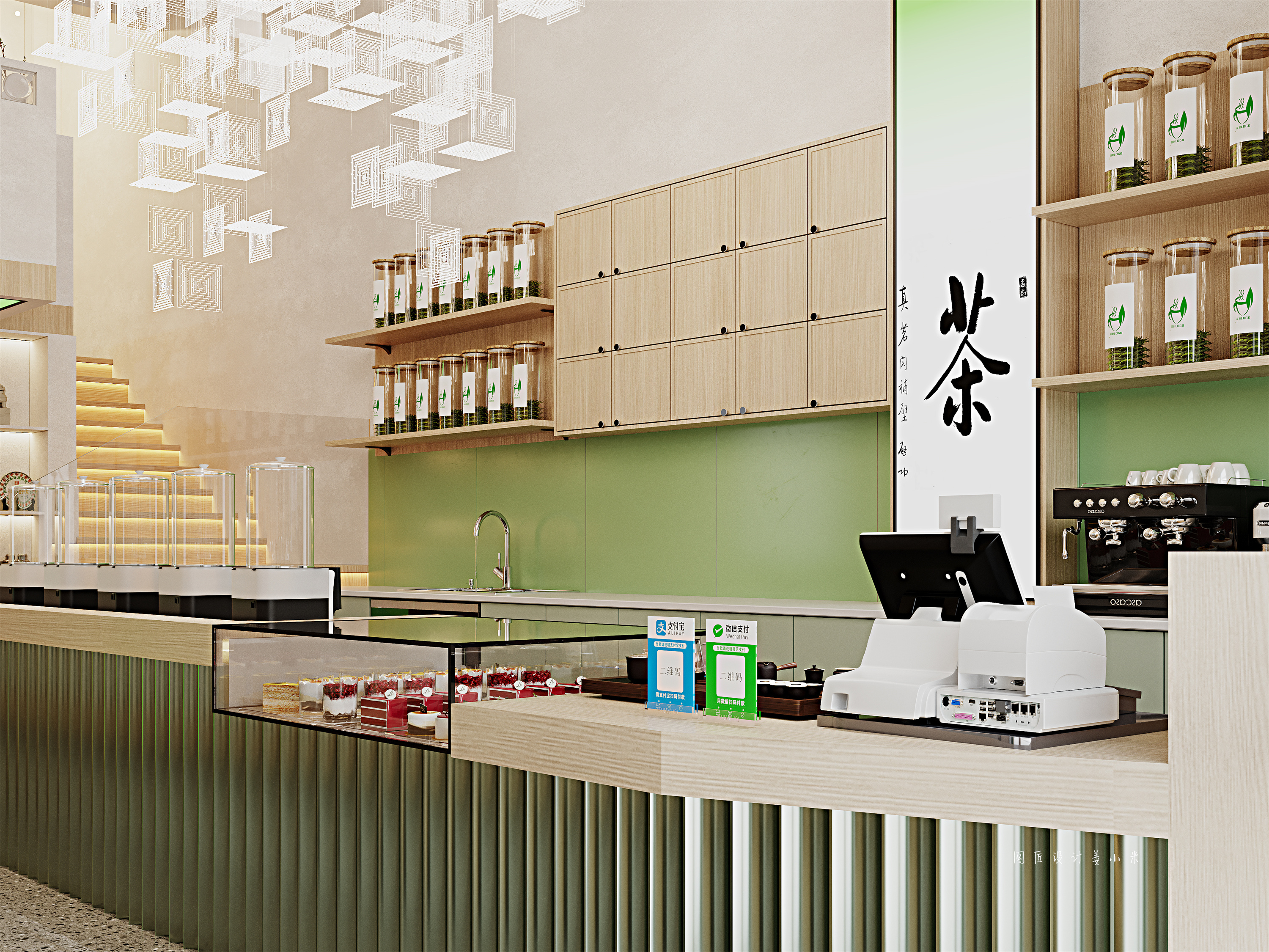 小面积也可以装修的很亮眼 | 茶饮店-1