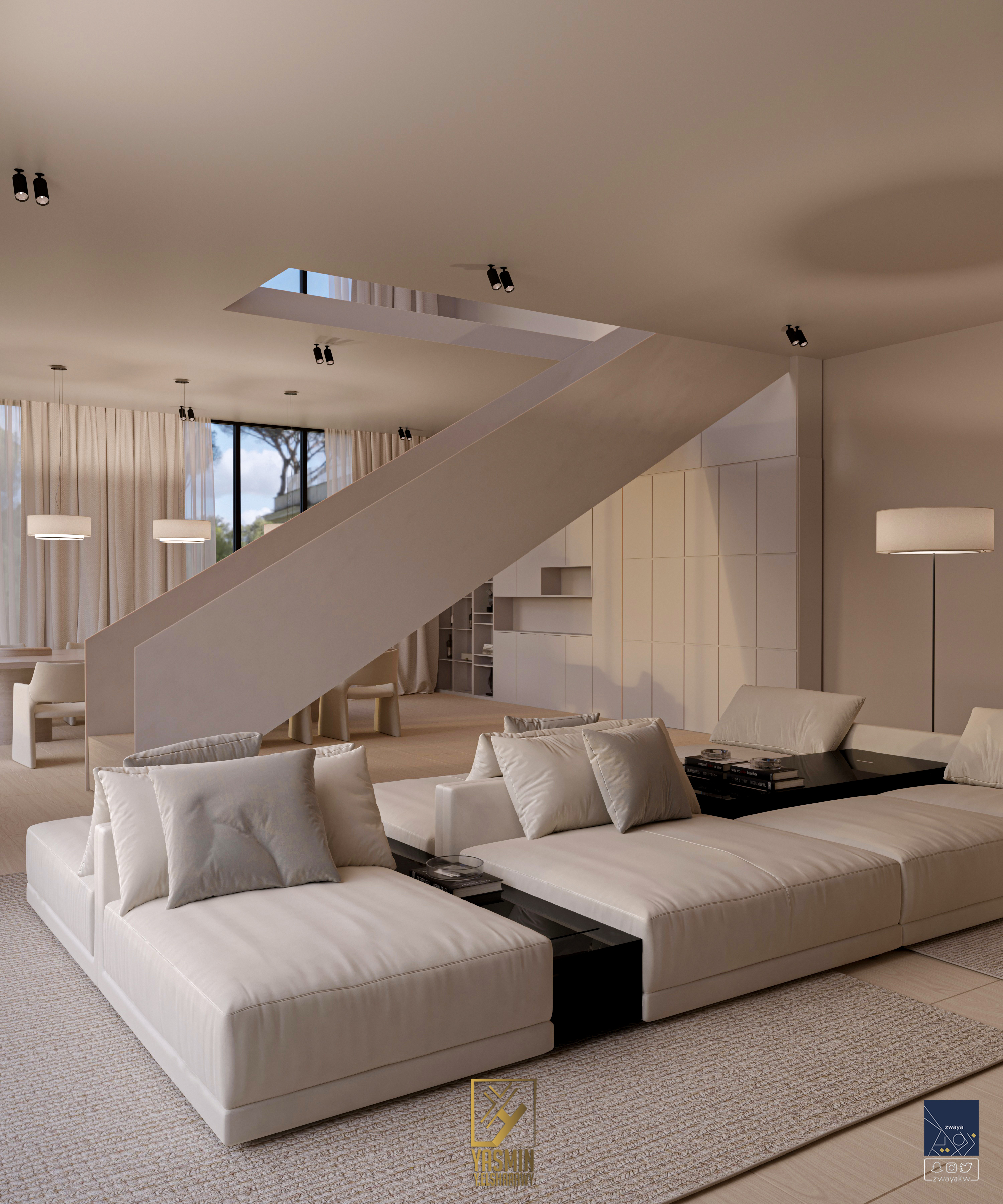 极简主义大厅设计丨yasminy.elsharawy-11