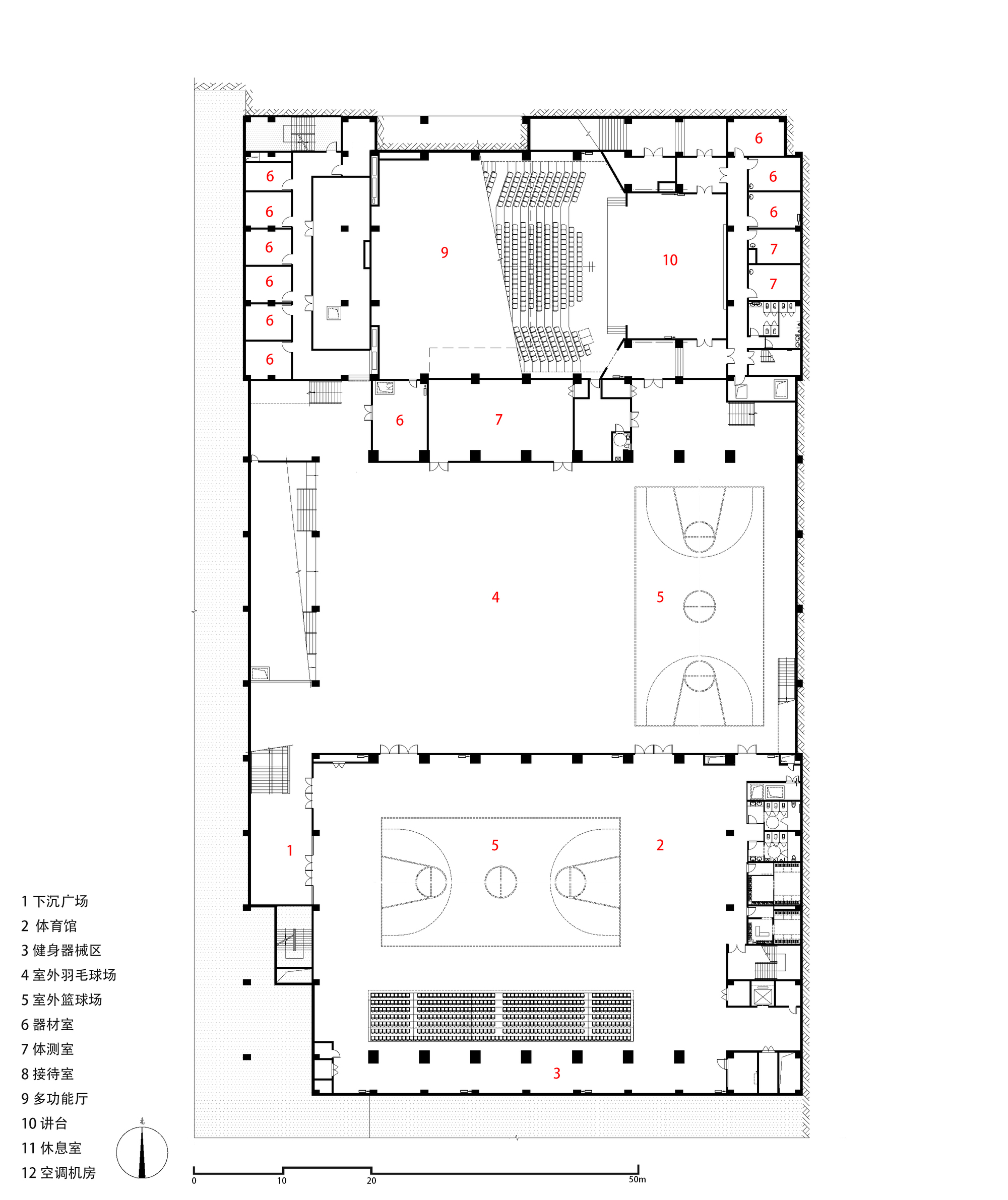 西安高新一中扩建及社会共享停车场丨中国西安丨中国西南建筑设计研究院曲培青工作室-70