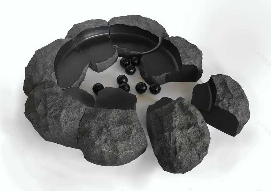 日裔雕塑&景观设计师OKASHIMO创造的系列石头艺术品-30