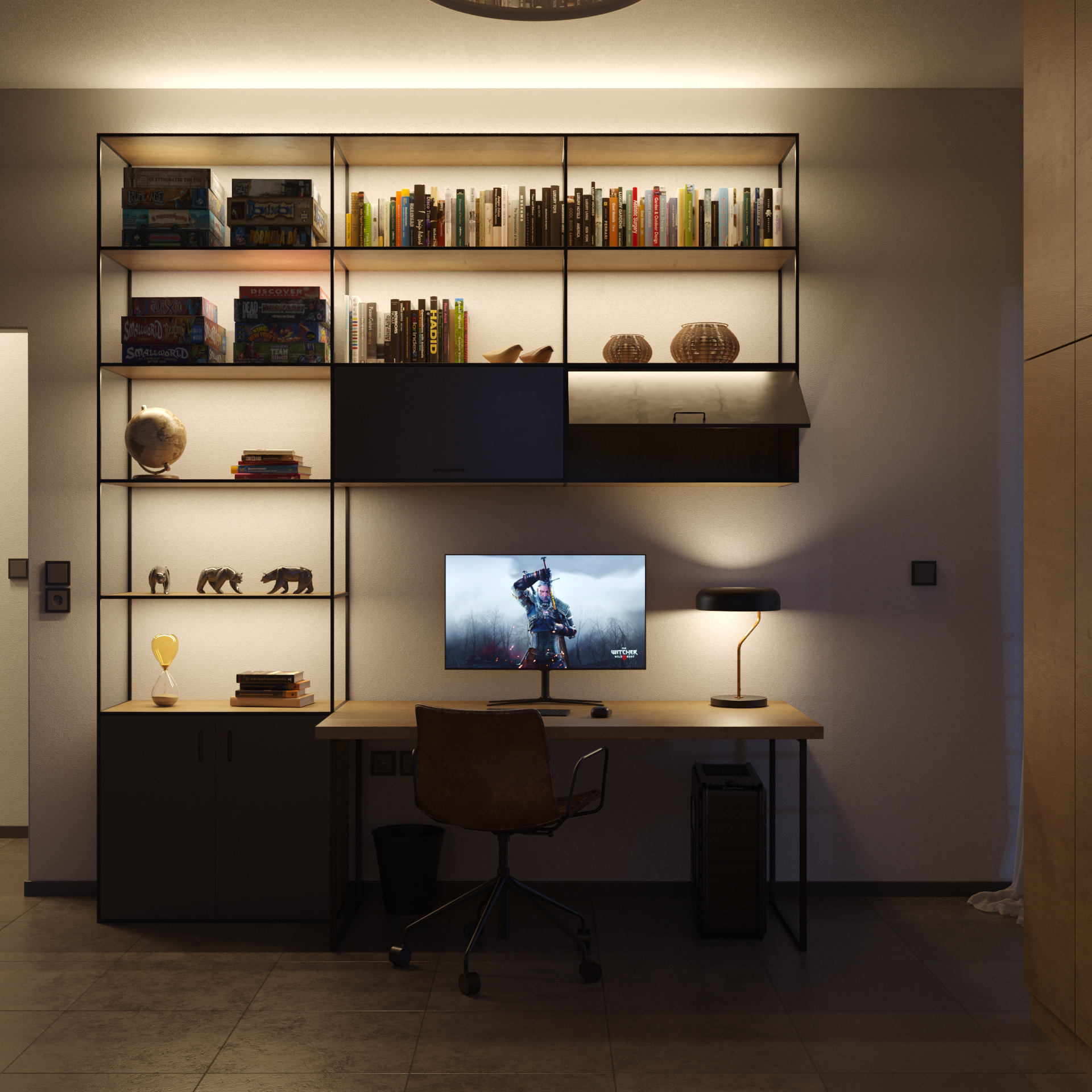 希腊塞萨洛尼基公寓室内设计与 3D 可视化-22