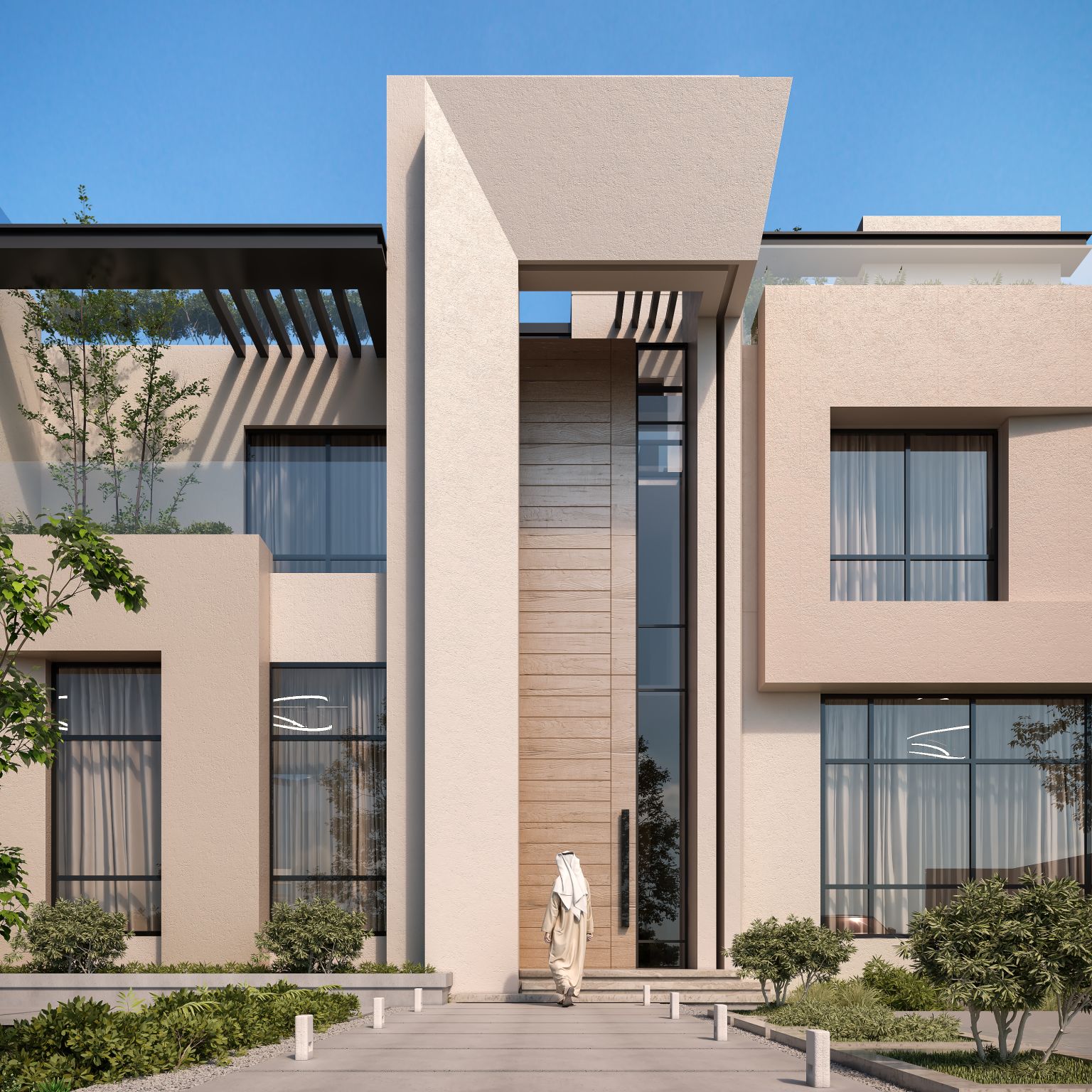 外部立面和后院设计丨沙特阿拉伯吉达-10