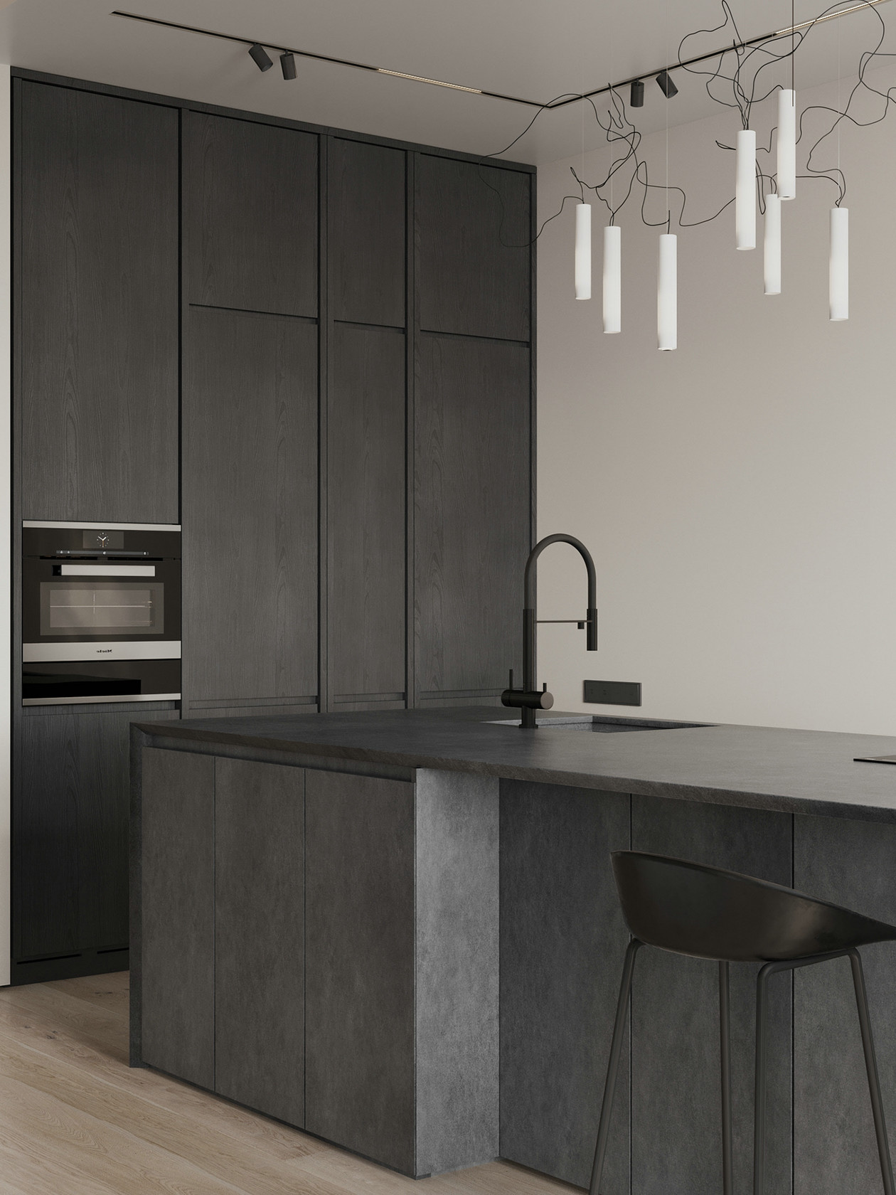 莫斯科灰色系公寓设计丨俄罗斯莫斯科-4