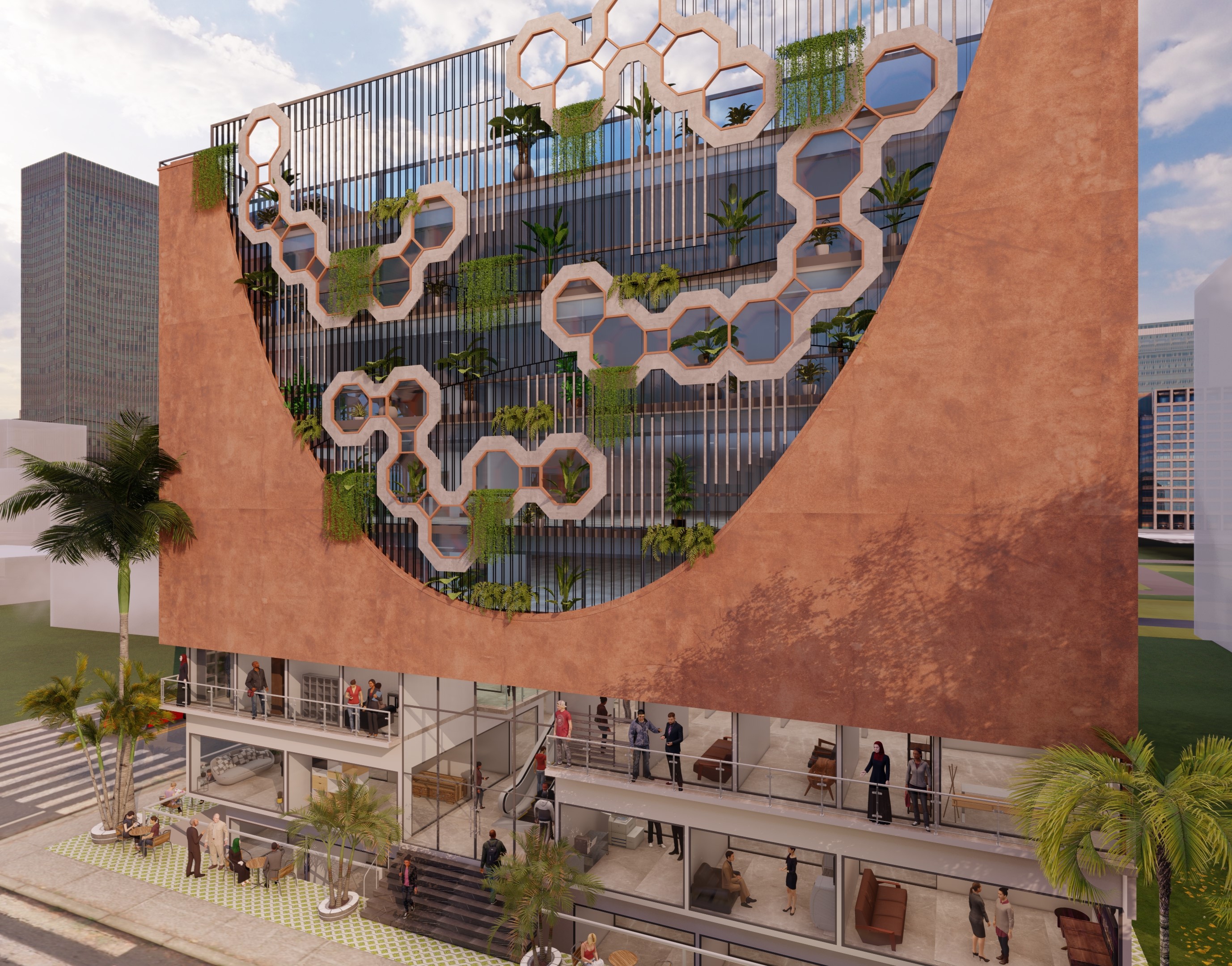 Veiled commercial comple·丨印度班加罗尔丨A.J Architects-11