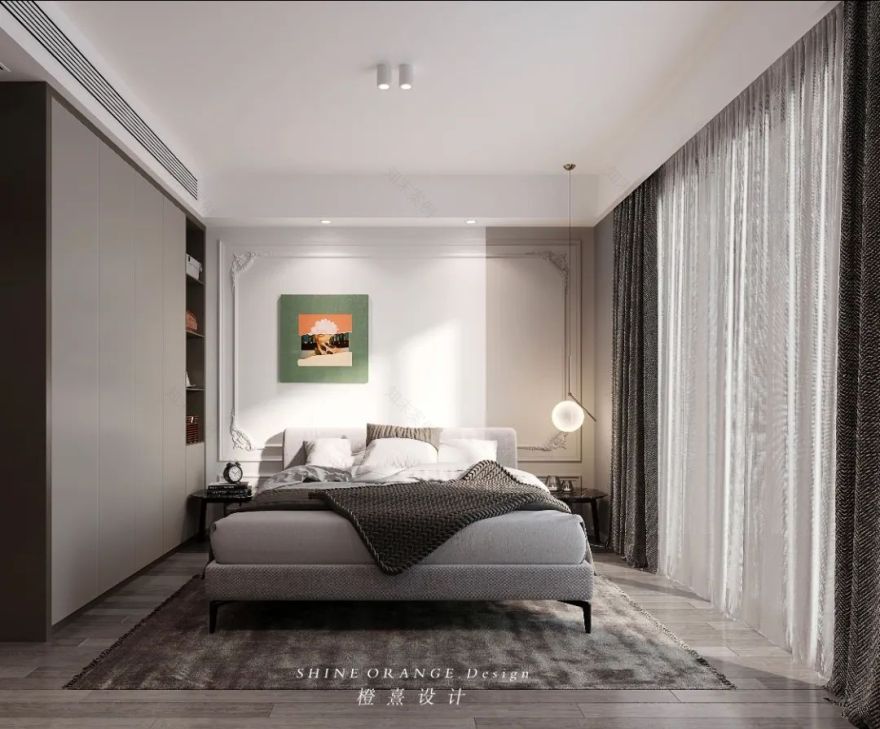 高级感灰色墙面与现代法式别墅的完美结合-51