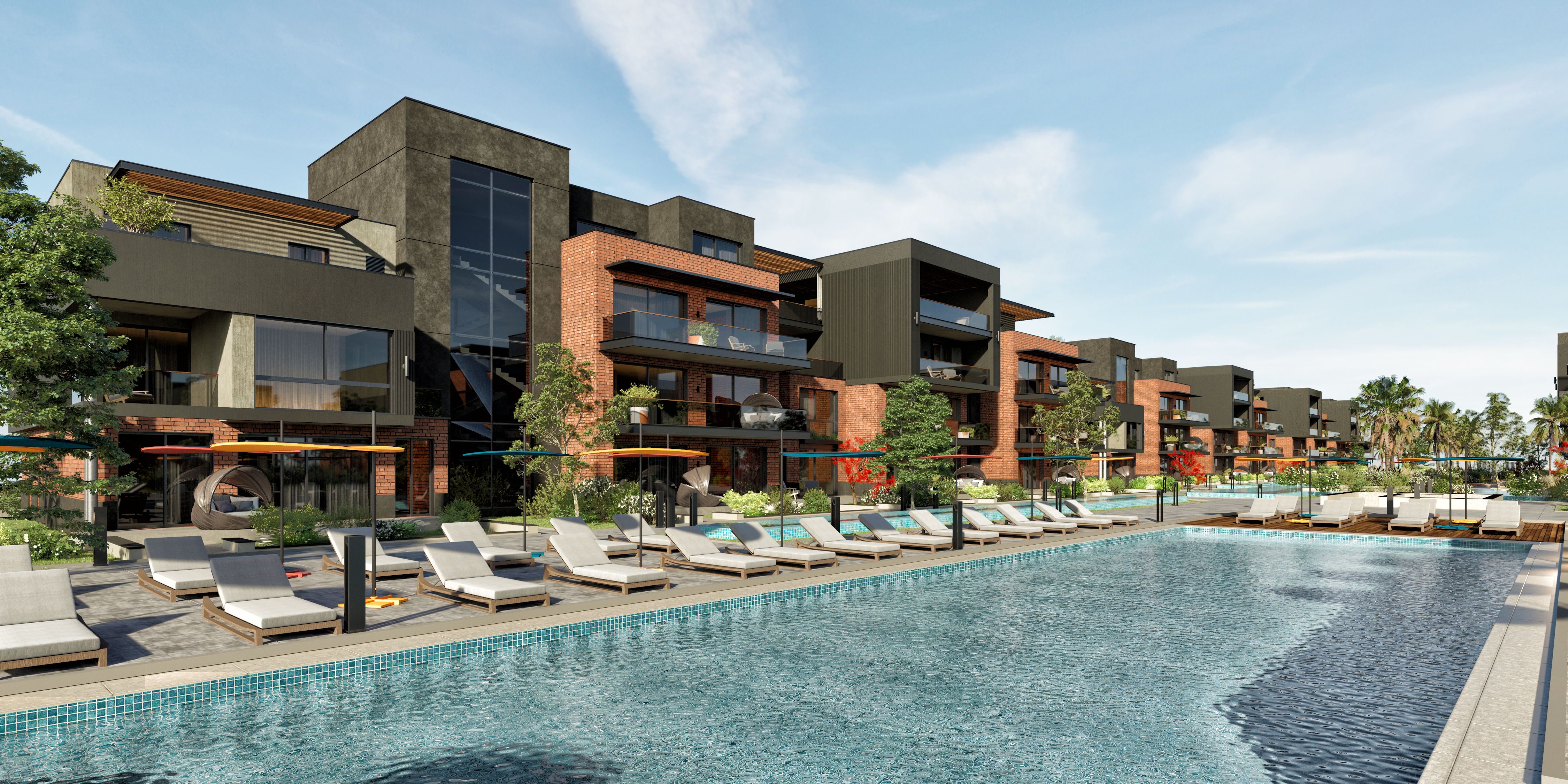 Luxurious compound masterplan, landscape design-6