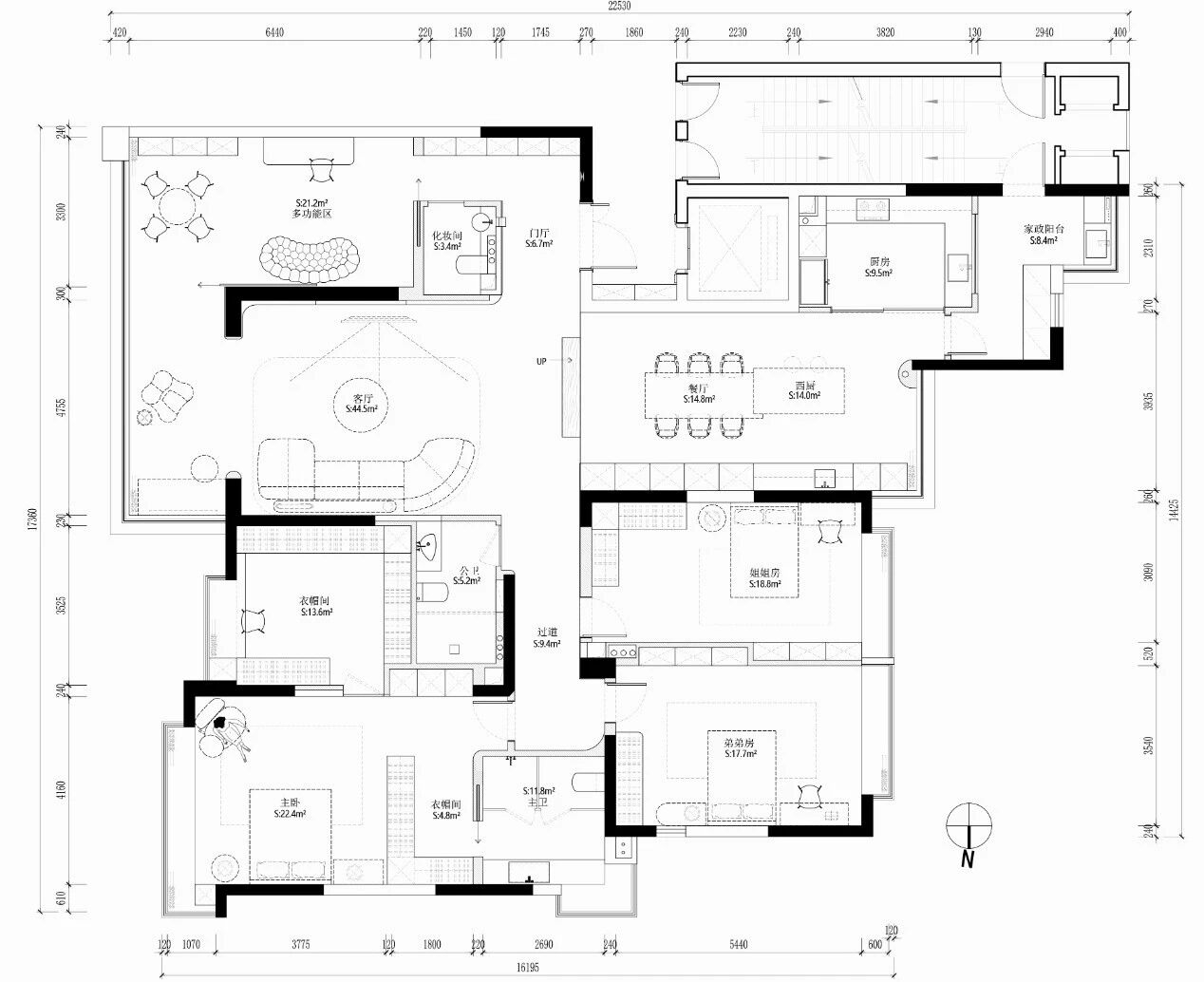 东莞锦绣山河观园280㎡大平层丨中国东莞丨有壹点设计-46
