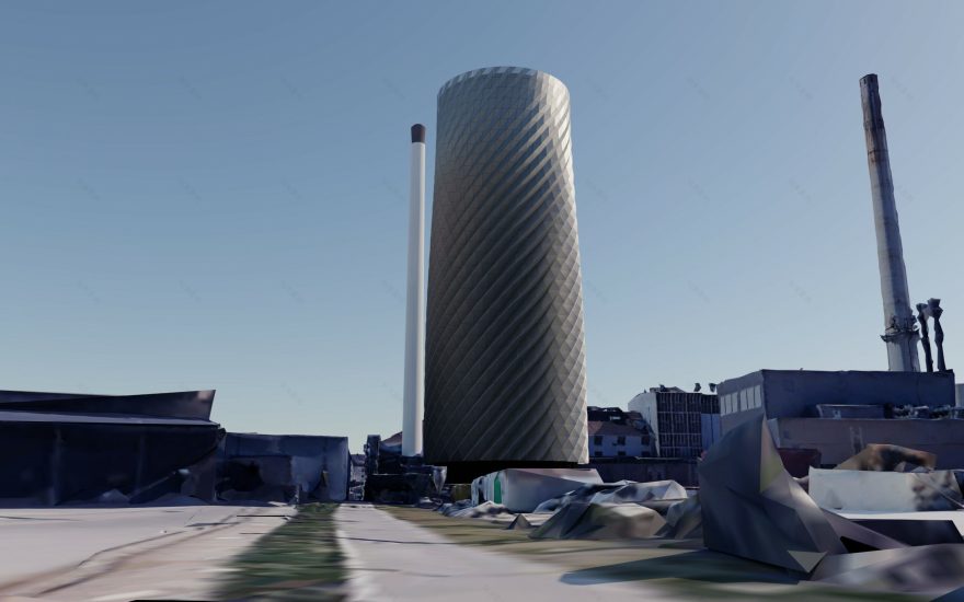 乌尔姆区域供热热电站蓄热站外立面设计-31