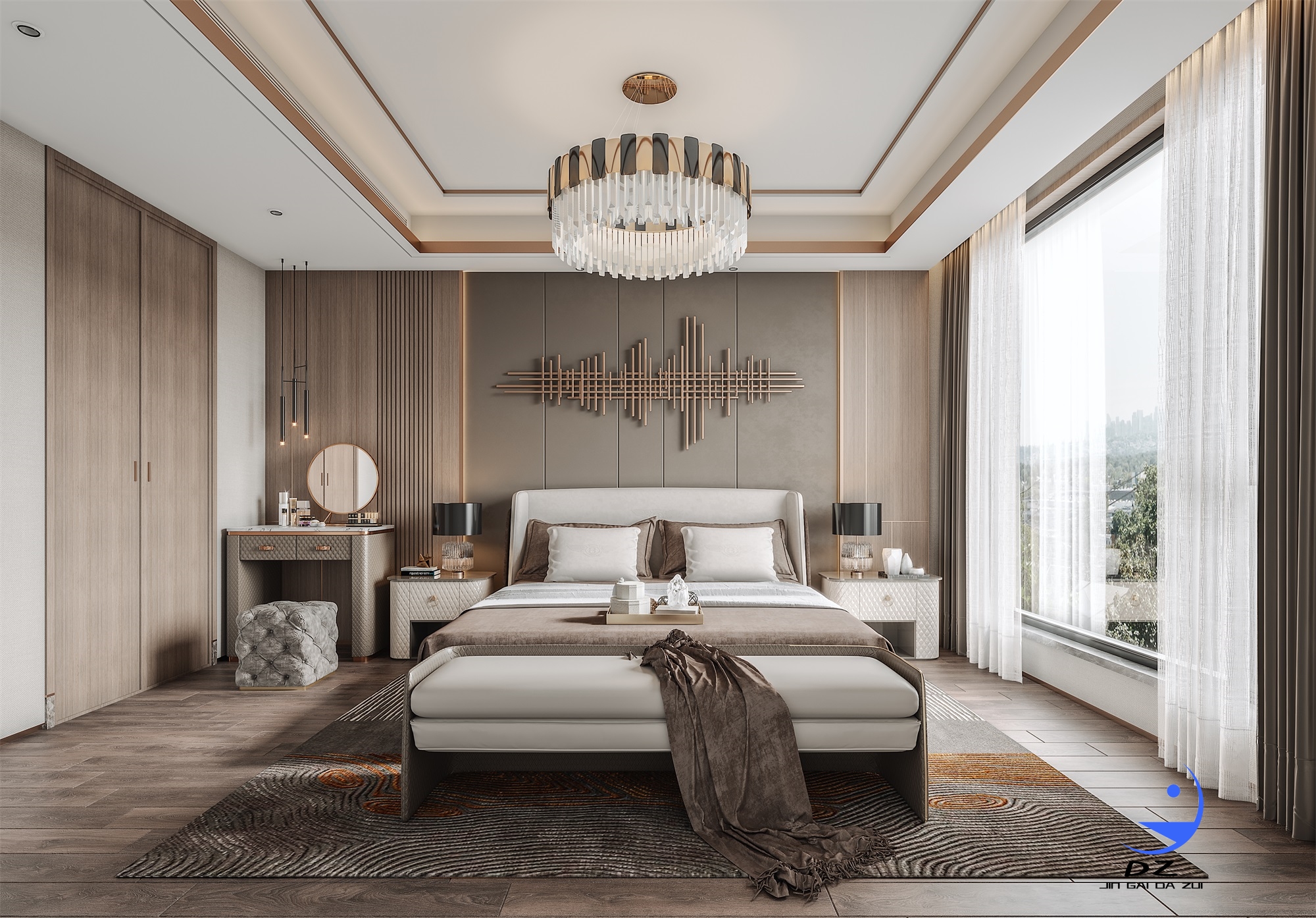 挑空室内客餐厅过道卧室案例分享-27