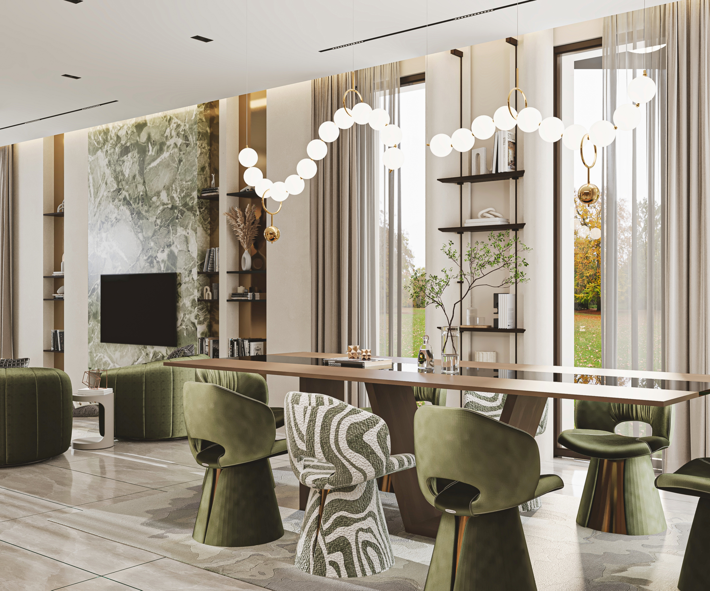 MODERN RECEPTION AND DINNING-5