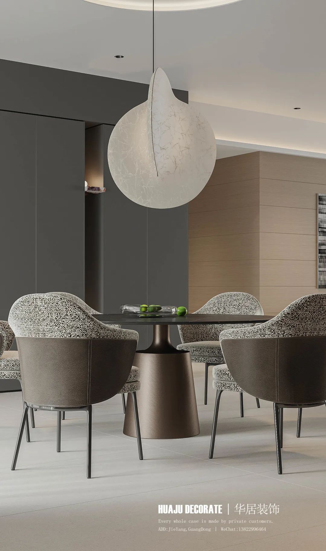 榕江四季城大平层现代简约设计丨华居装饰-18