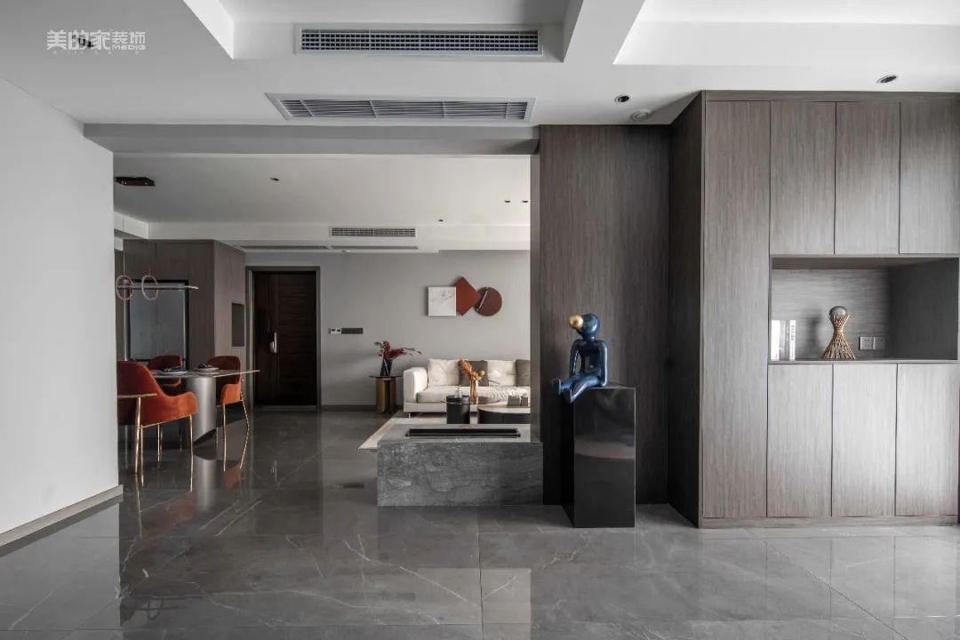 江北嘴壹号院现代轻奢风格装修案例丨中国重庆丨美的家装饰工程中心-23