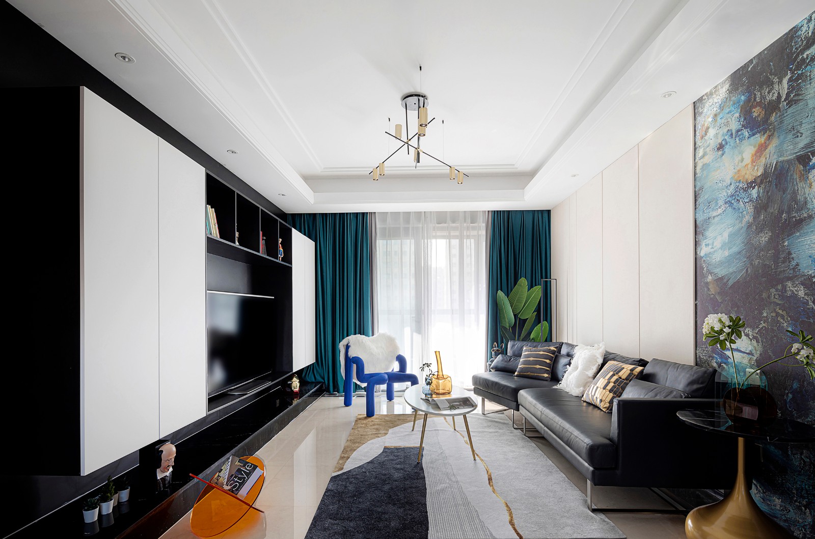 南京中海玄武公馆现代撞色之家丨中国南京丨山舍建筑设计-3