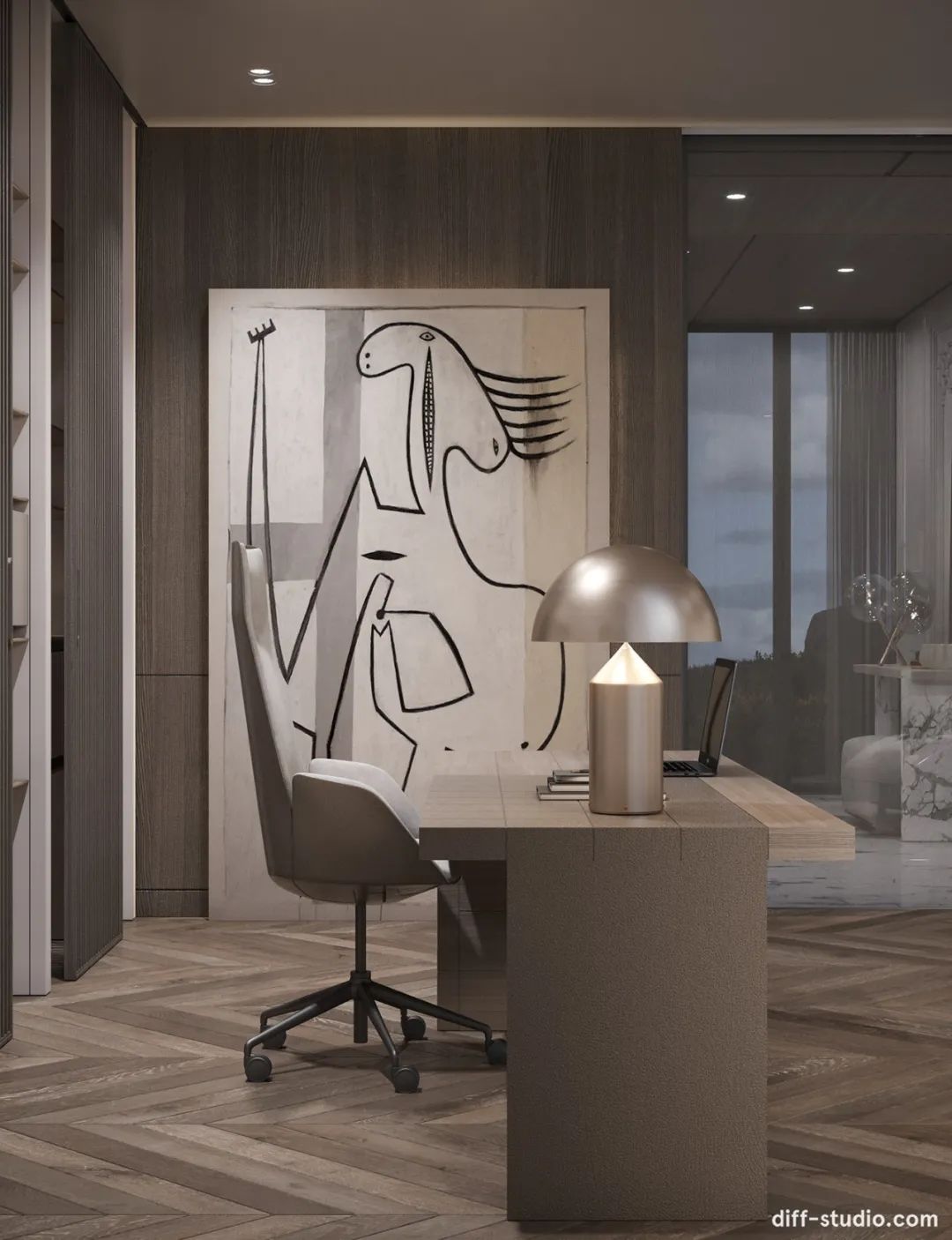 乌克兰基辅 1600㎡新古典奢华大宅丨Diff.Studio-20