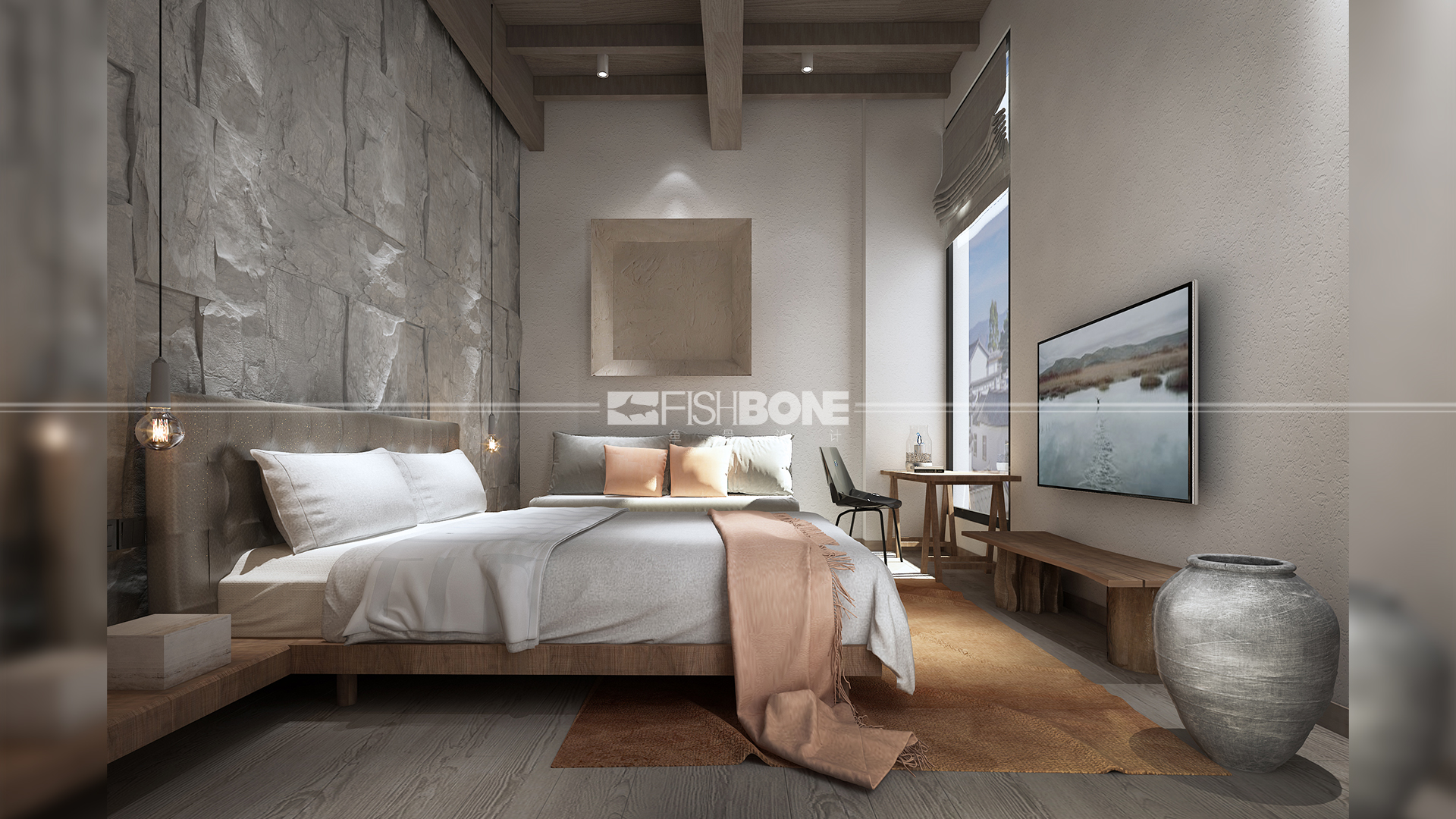 大理理享民宿丨中国大理丨鱼骨设计-29