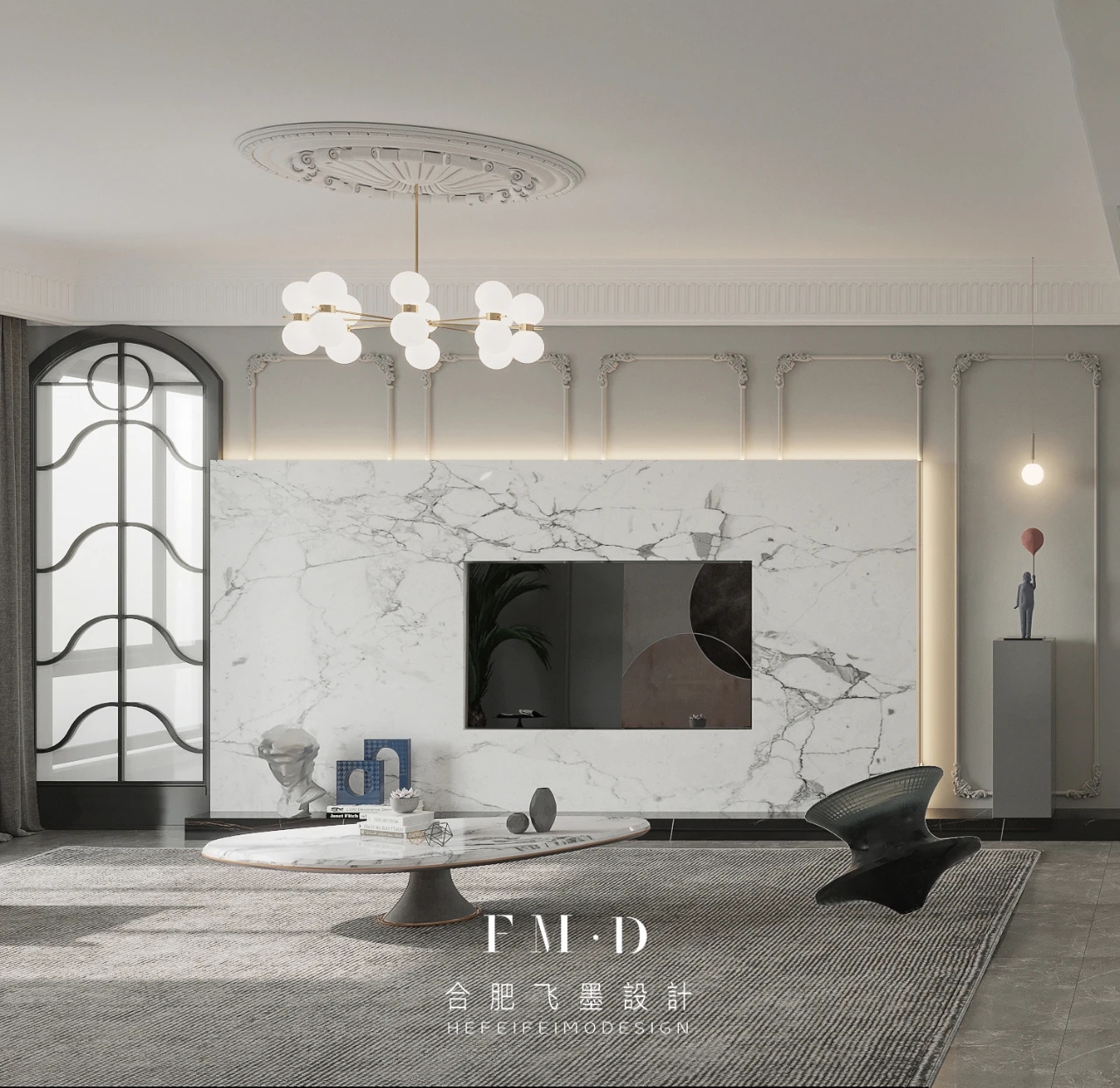 合肥万振逍遥苑 140㎡轻奢法式婚房，设计让生活始终保持新鲜感-22