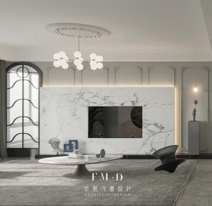 合肥万振逍遥苑 140㎡轻奢法式婚房,设计让生活始终保持新鲜感-22