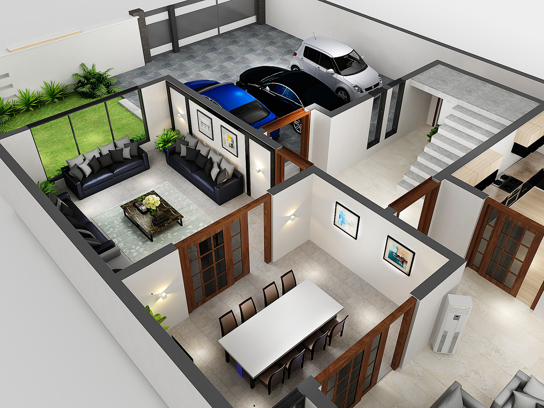 3d Model of House 45x90-4