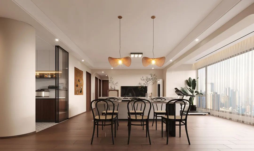 中梁星海印 130㎡中古风三房设计丨中国泉州丨华浔品味装饰福建总部-15