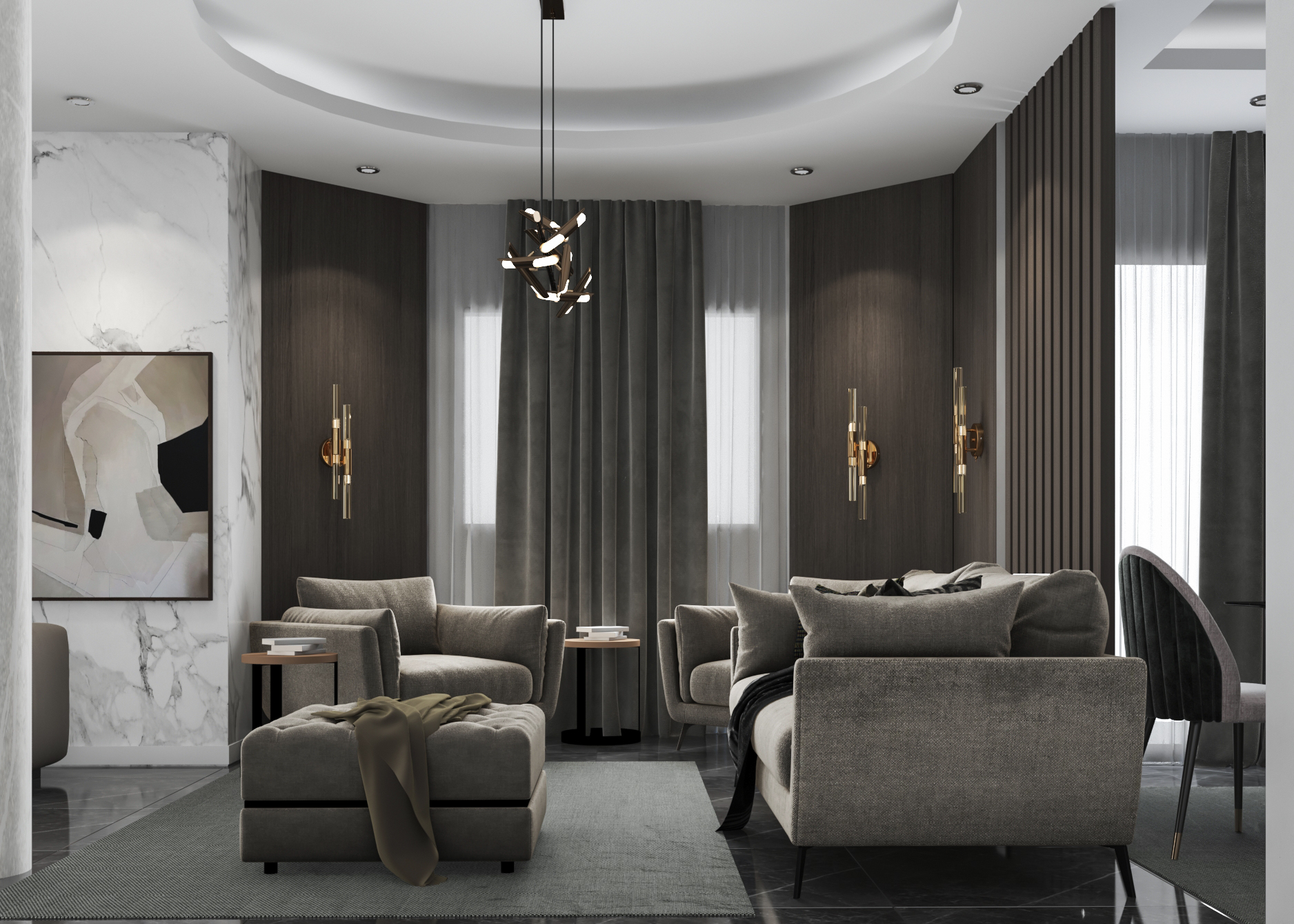 现代接待和用餐空间设计丨AHMED SEDIK-12