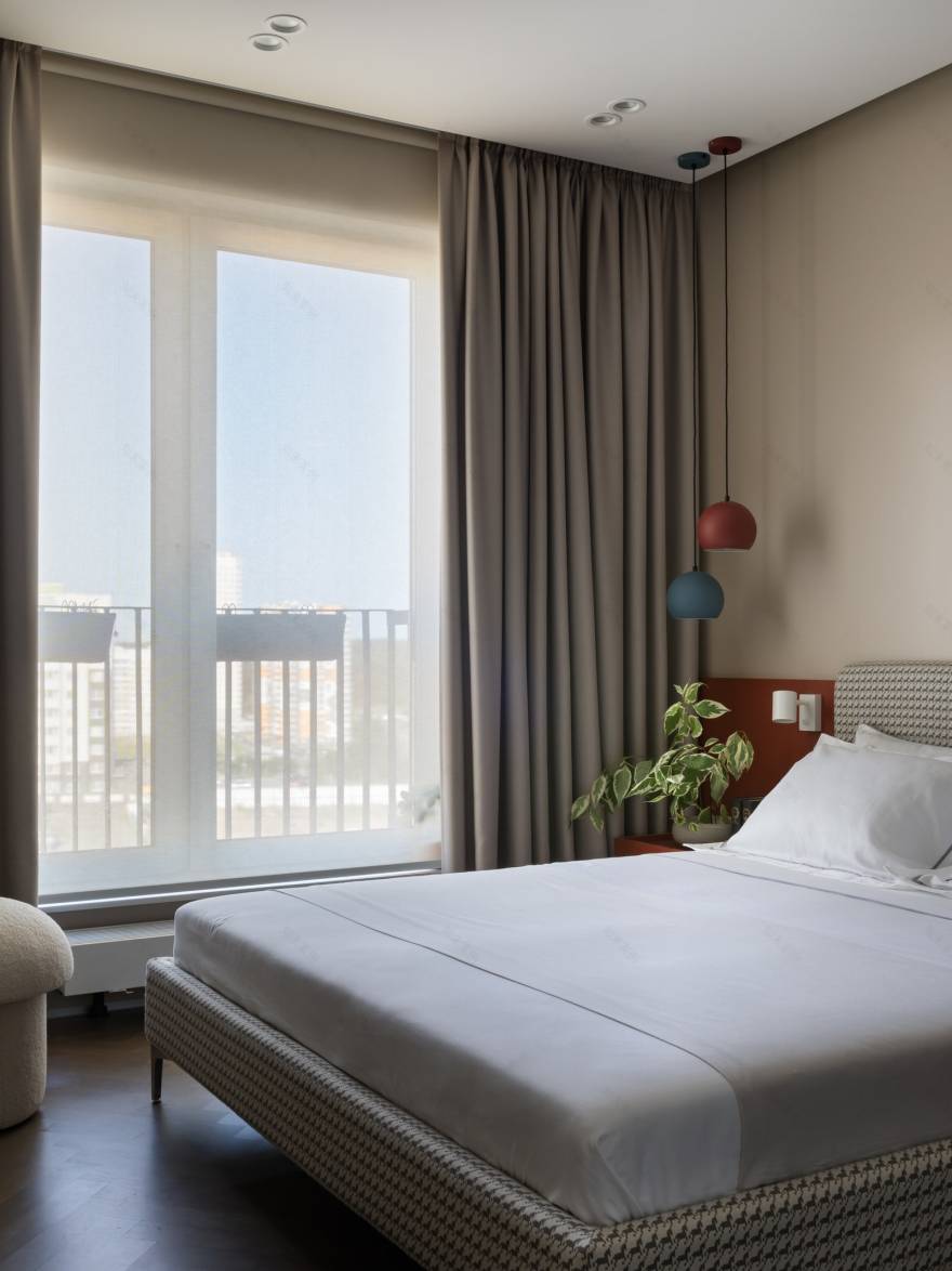 明快蓝色调,打造温馨宜居的现代公寓-32