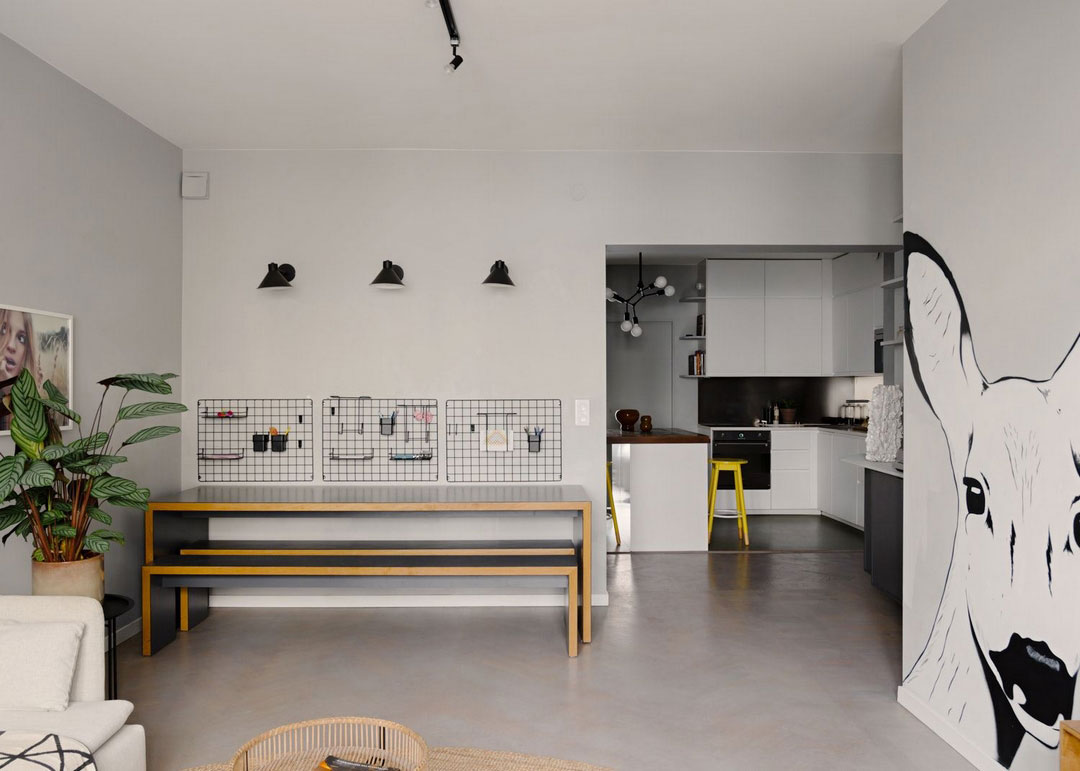 瑞典风格公寓 | 色彩碰撞的宁静空间-9