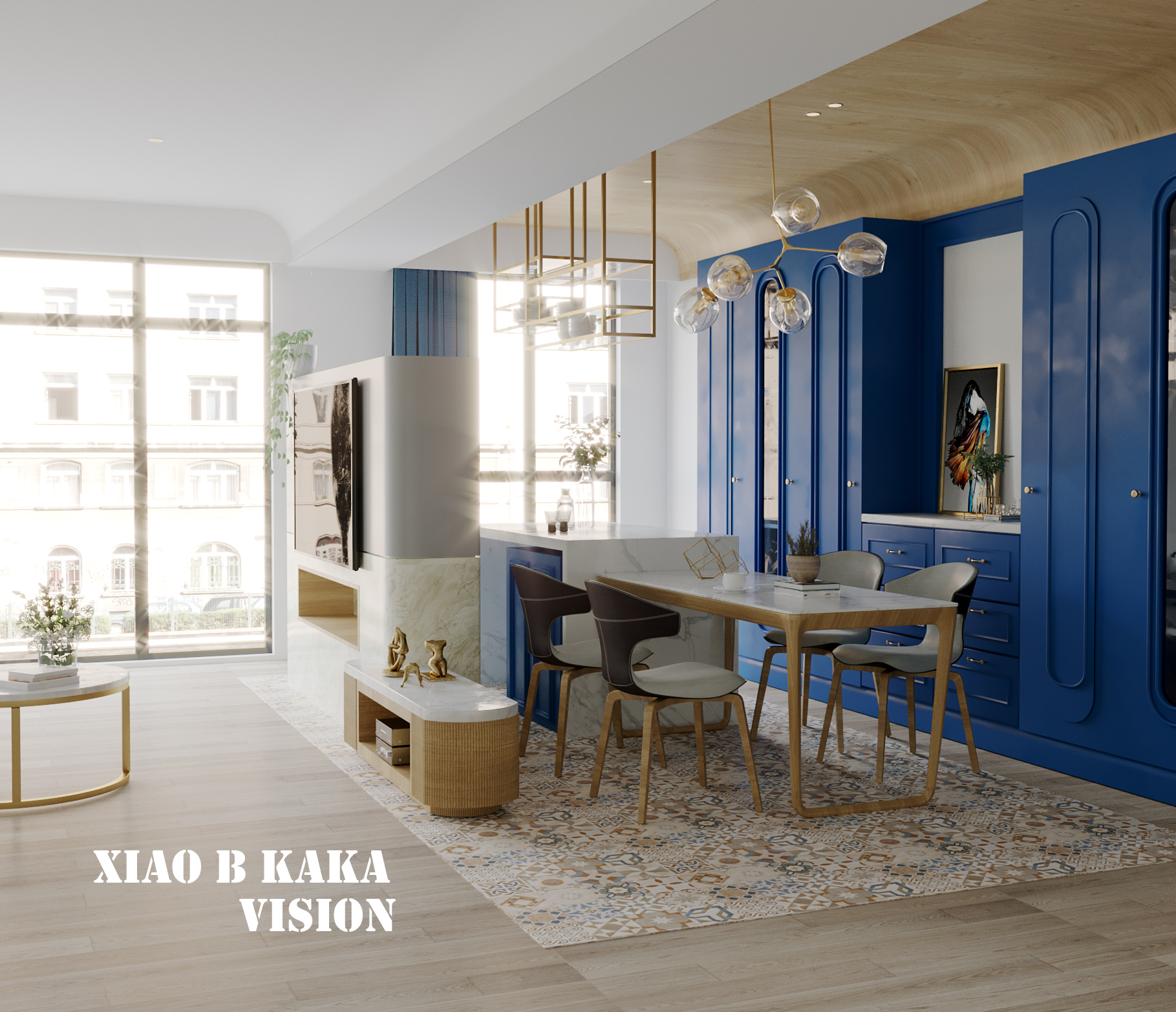 现代蓝色家居，展现潮流魅力-1