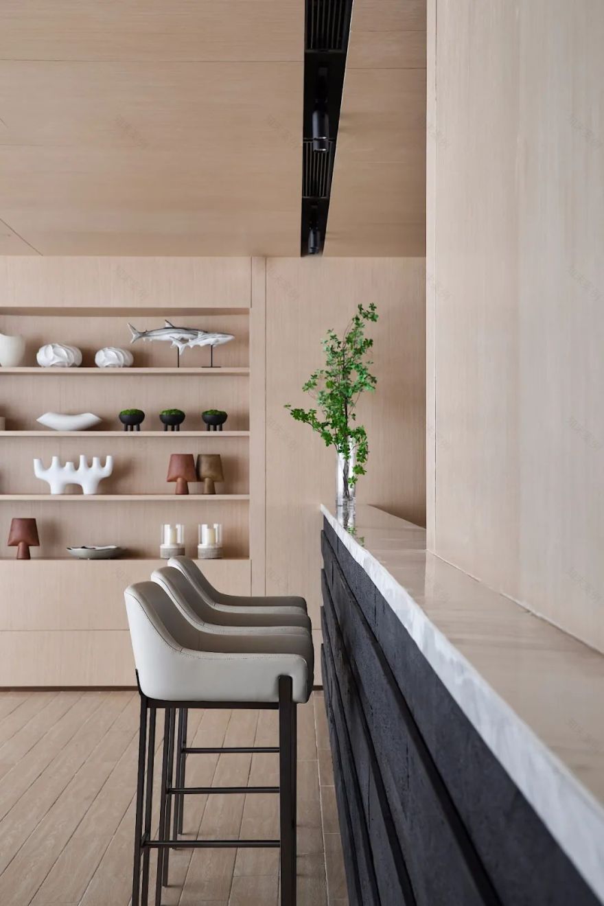 昆明天誉城售楼处与样板房 | 现代简约与爱马仕橙的碰撞-34