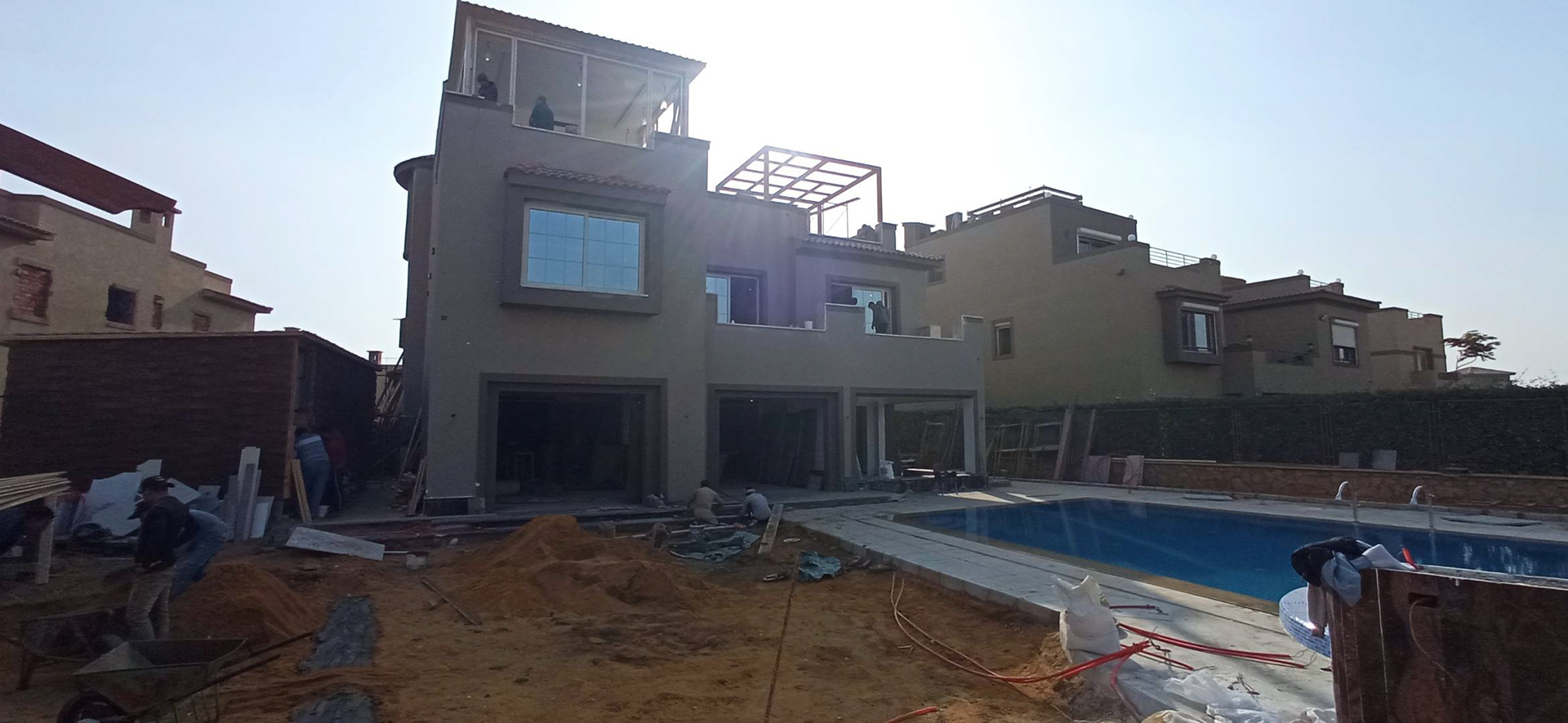 现代别墅泳池,按摩浴缸和桑拿房丨埃及开罗-13