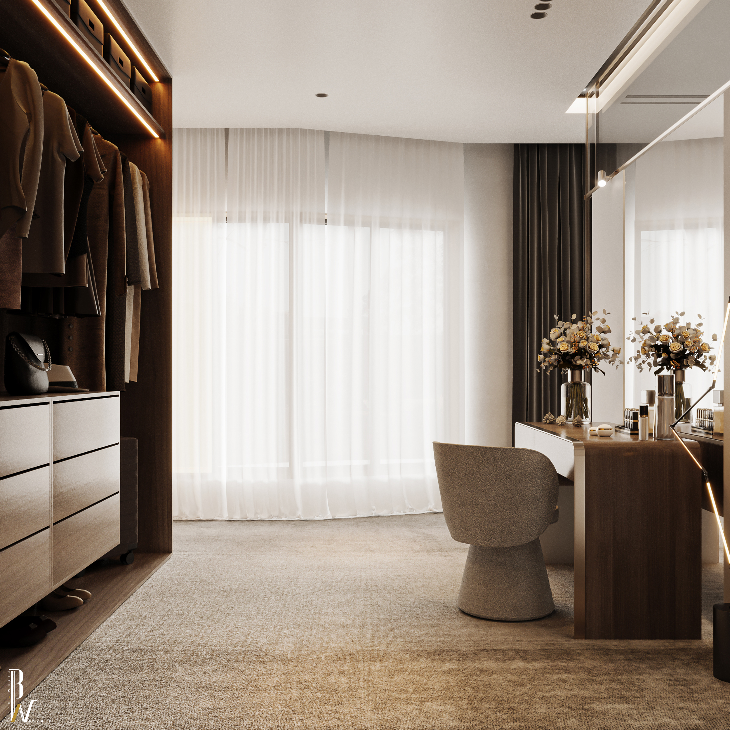 单人间·阿联酋，单人卧室丨阿联酋丨Black N White Studio-14