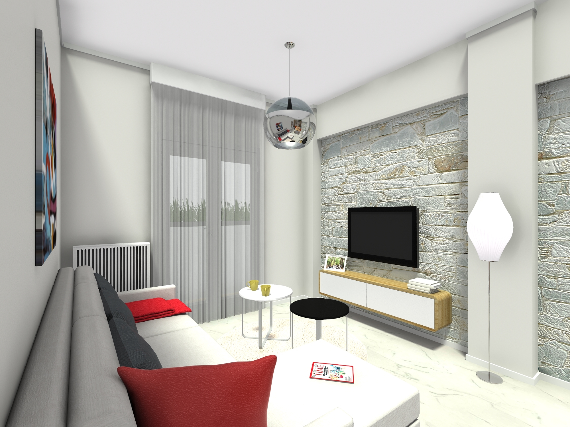 入口门厅,客厅  餐厅及卧室空间布局设计丨希腊-6