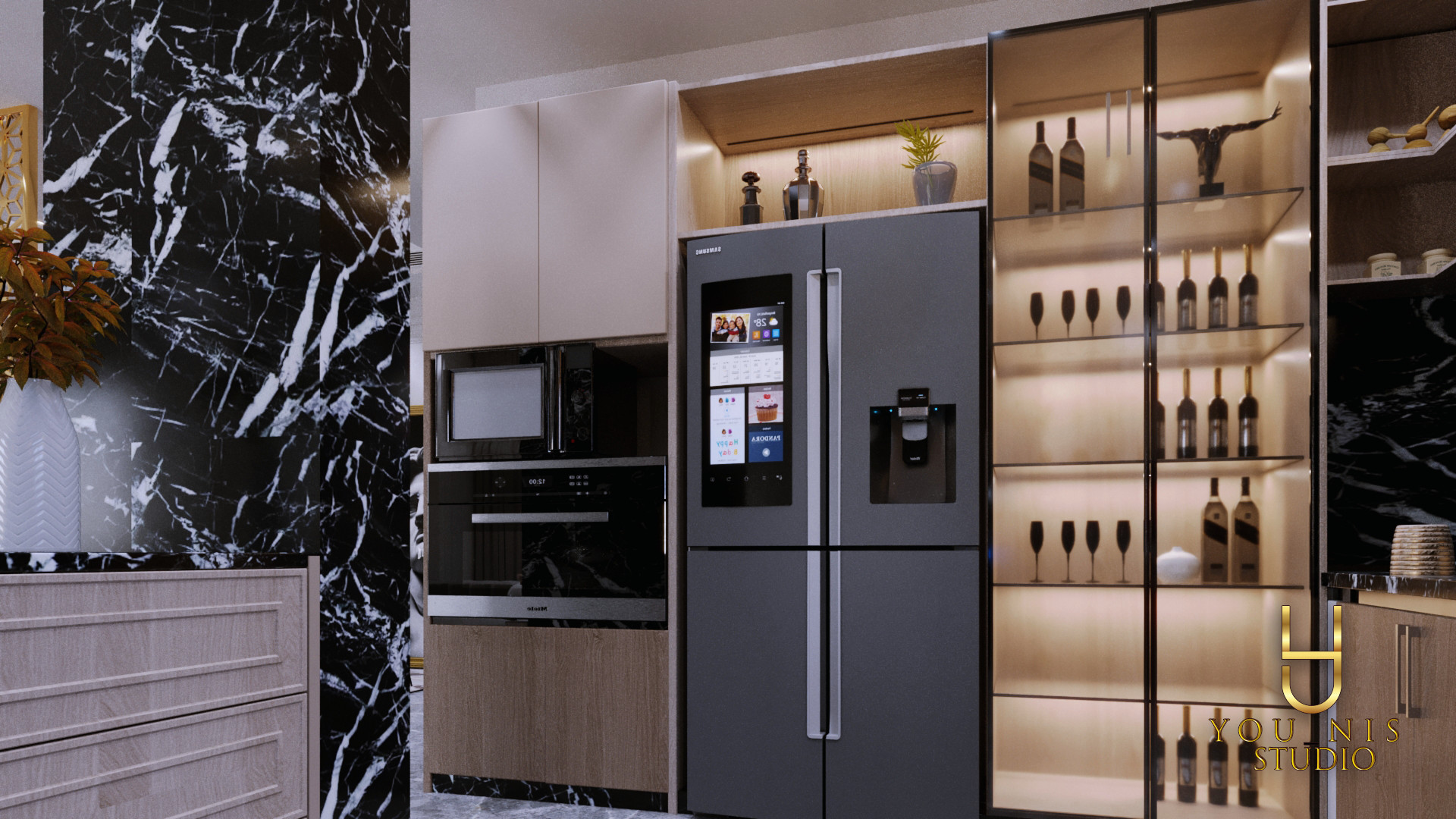 带有开放式厨房的接待区丨埃及丨you_nis studio-15