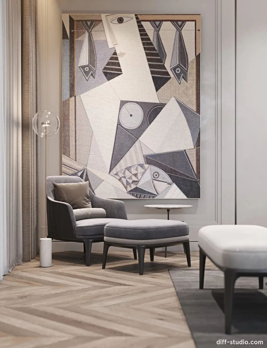 乌克兰基辅 1600㎡新古典奢华大宅丨Diff.Studio-89