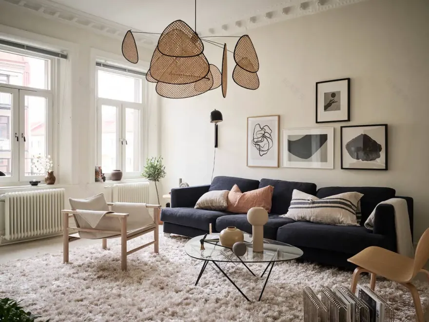瑞典百年建筑中的经典斯堪的纳维亚风格公寓-1