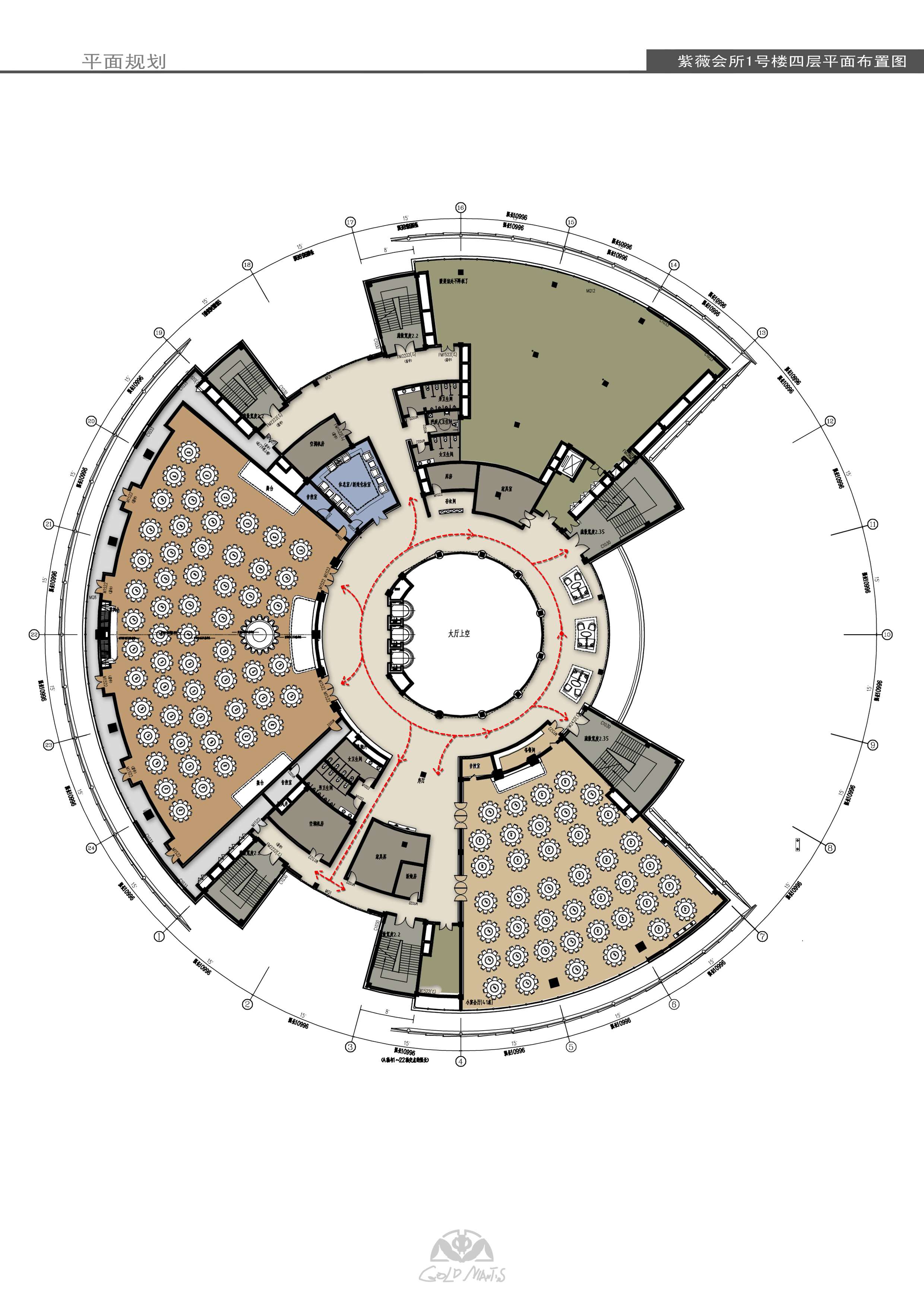 金螳螂  新中式风格紫薇园会所室内概念方案高清效果图-23