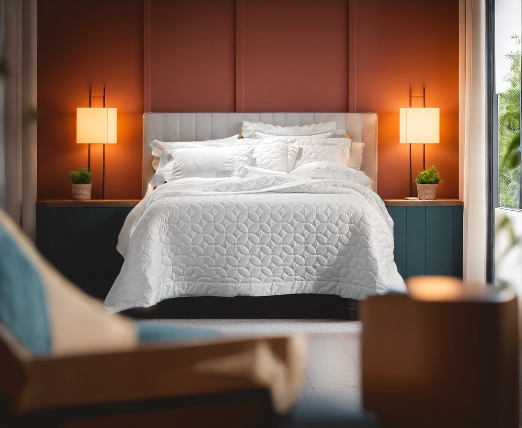 Altenburg 床品套装在不同卧室设计中的应用丨使用人工智能创建-7