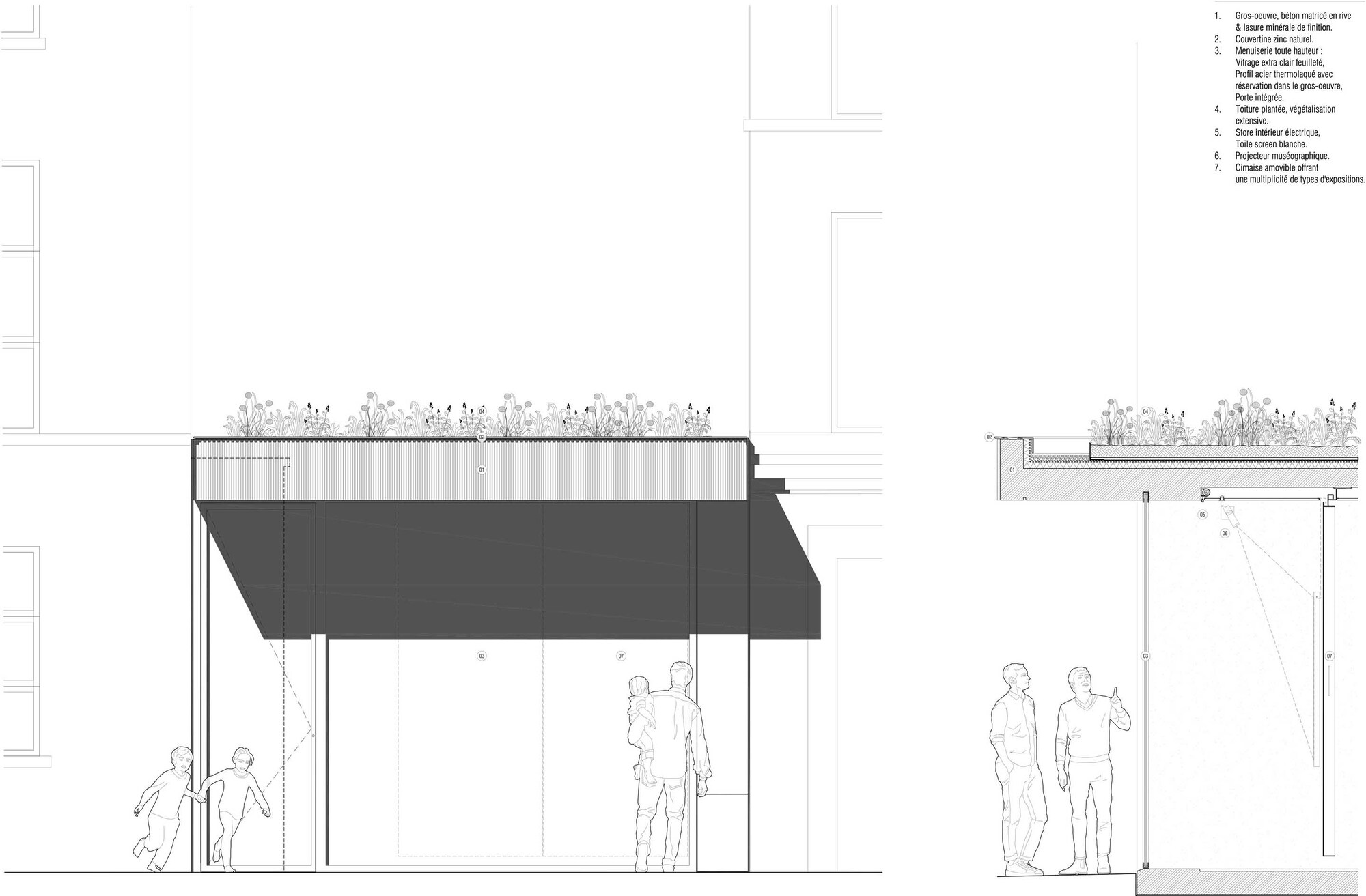 Atelier des Beaux-Arts Glacière Exhibition Showcase / Bien Urbain – atelier d’architecture -27