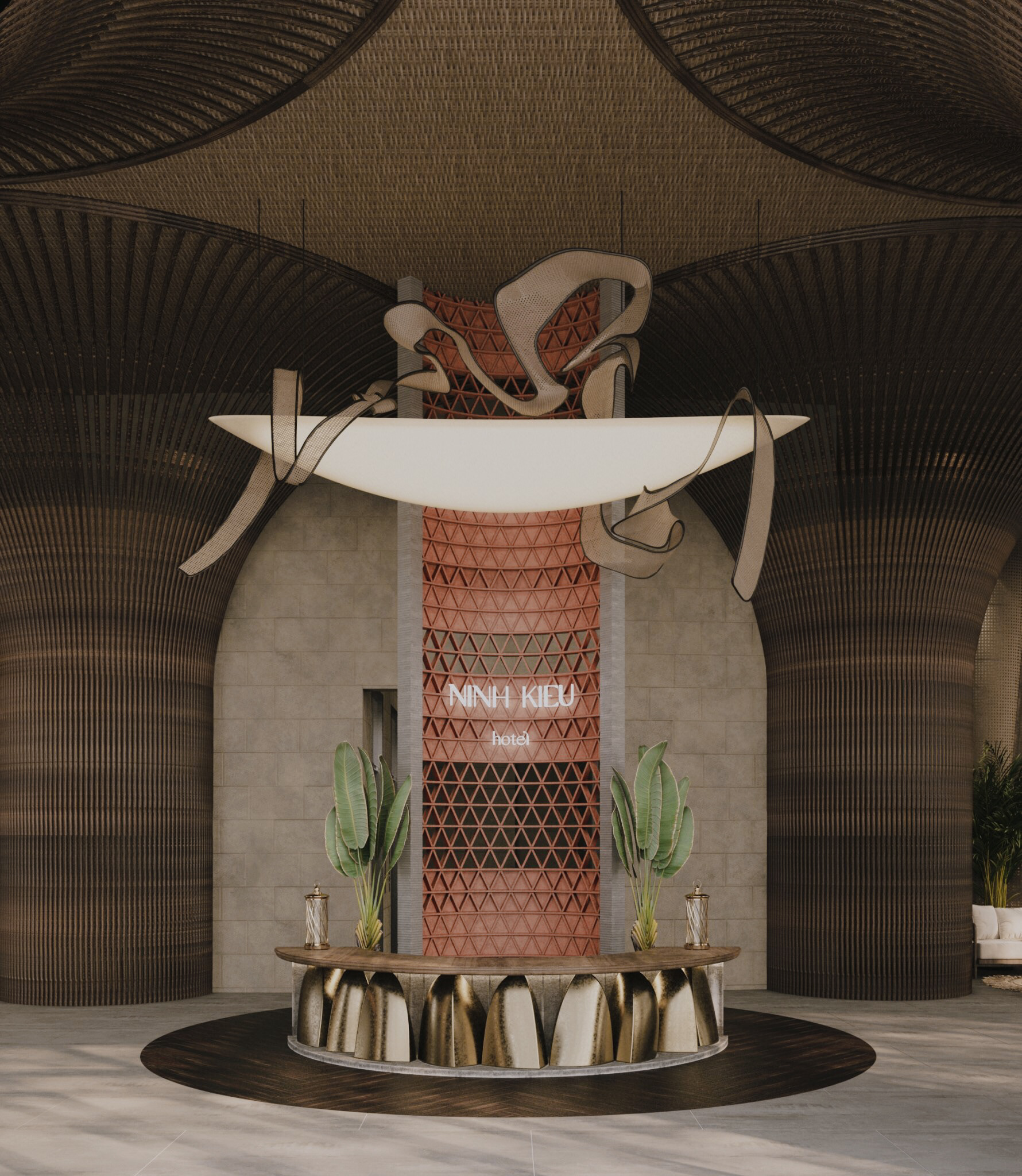 NINH KIEU 酒店大堂室内设计丨越南-10
