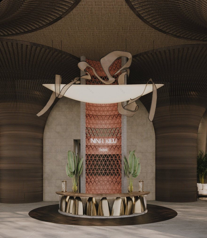 NINH KIEU 酒店大堂室内设计丨越南-10